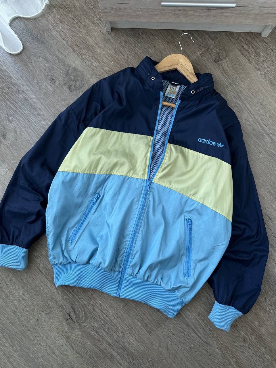 Adidas × Vintage Vintage Adidas Nylon Sportswear Zip Hoodie Size US M / EU 48-50 / 2 - 6 Thumbnail