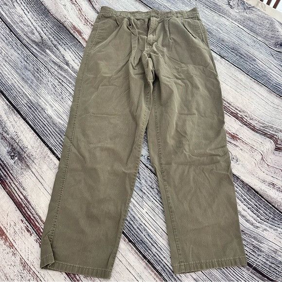 Eddie Bauer Vintage Eddie Bauer Pleated Olive Green Chinos Size US 36 / EU 52 - 2 Thumbnail