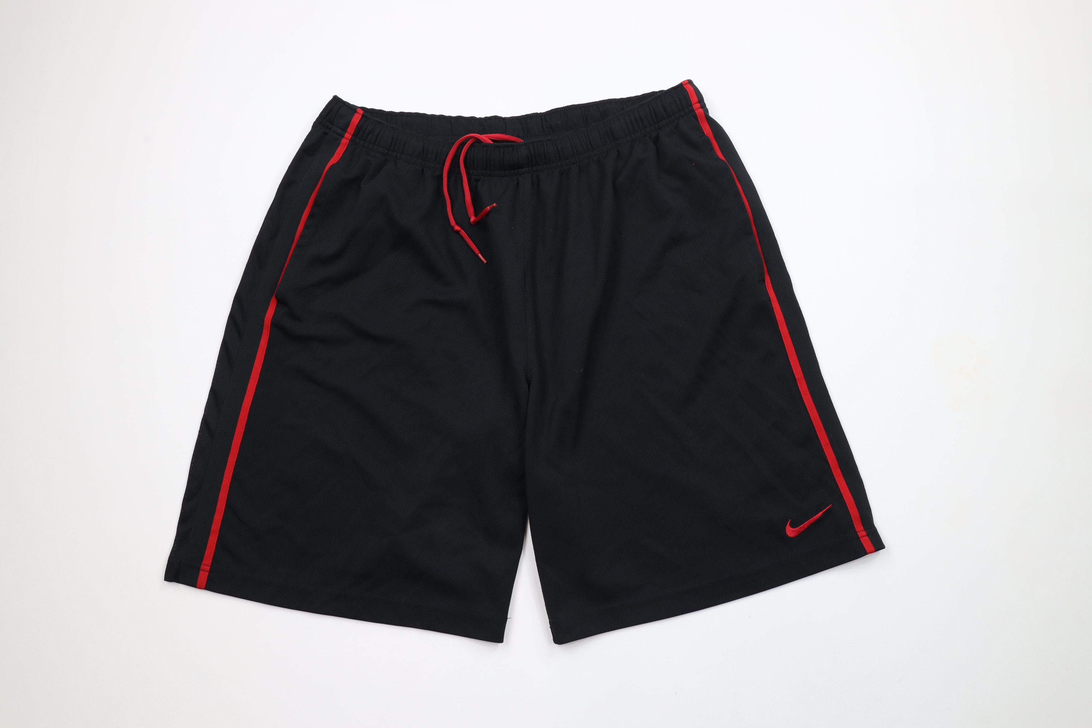 Nike × Vintage Vintage Nike Scott Mini Swoosh Striped Gym Basketball Shorts Size US 34 / EU 50 - 1 Thumbnail
