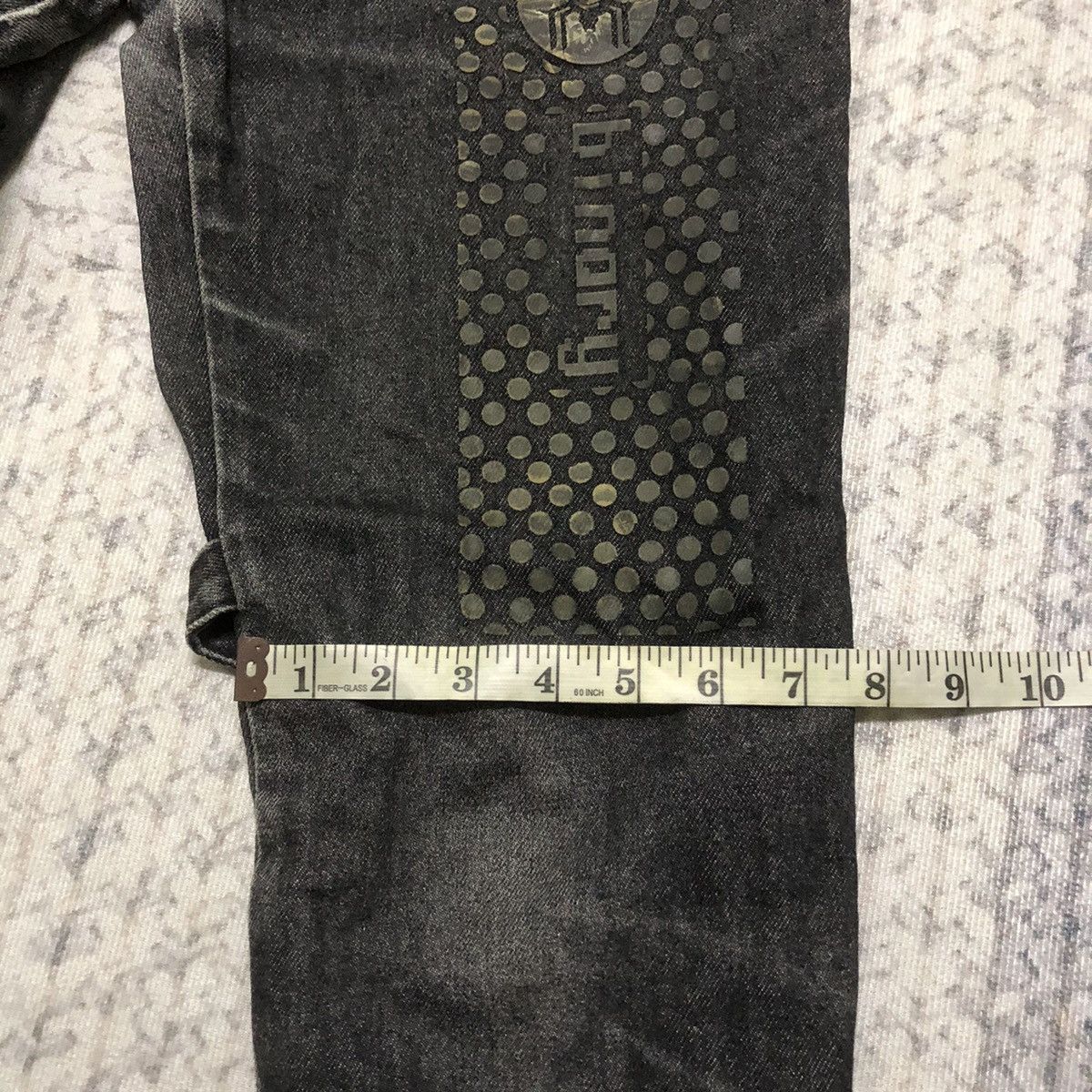 Rare Distressed Japanese Brand Punk Bondage Flare Jeans