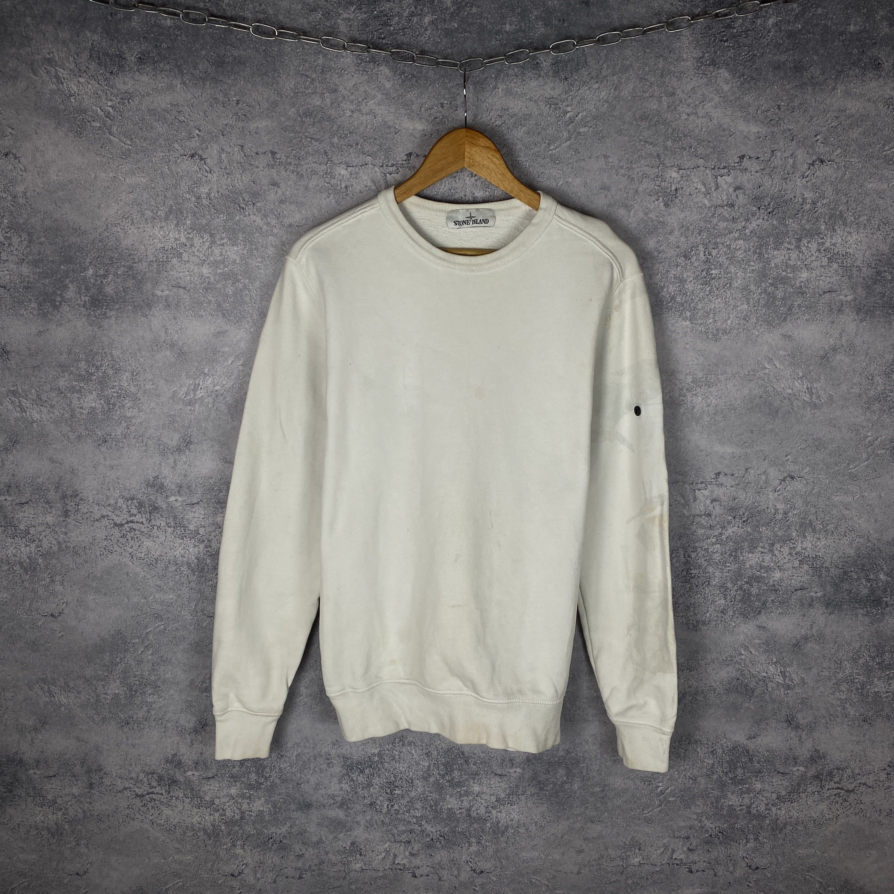 Stone Island Stone Island Sweatshirt Men's Size L White Long Sleeve Size US L / EU 52-54 / 3 - 1 Thumbnail