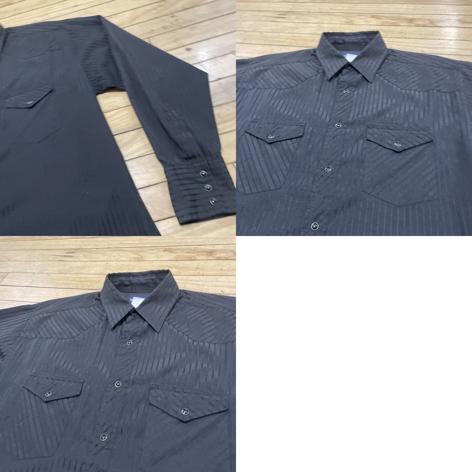 Wrangler Wrangler Pearl Snap Western Shirt Men L Black Cowboy Vintage Large Rockabilly Size US L / EU 52-54 / 3 - 11 Thumbnail