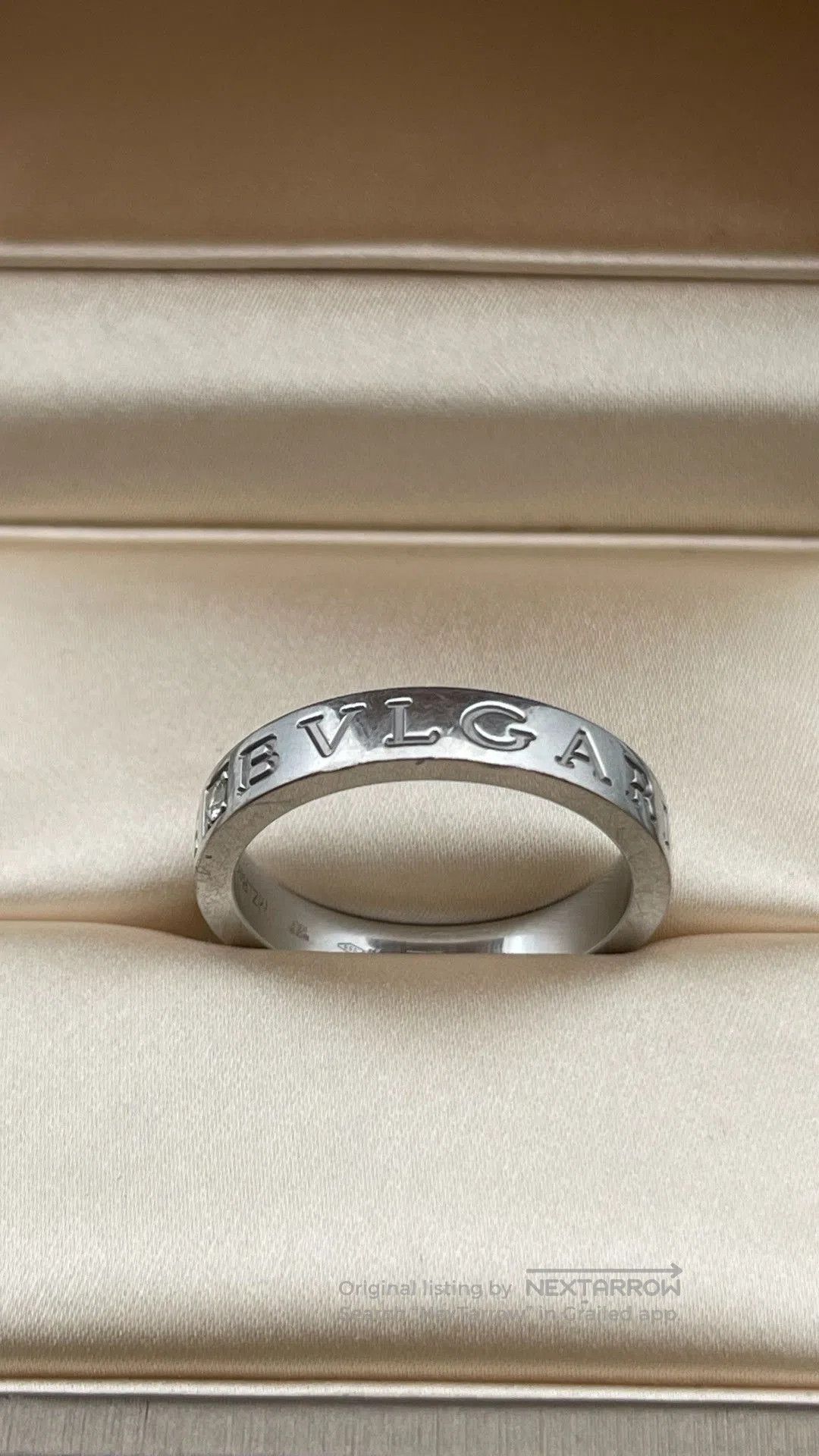 Bvlgari BVLGARI BVLGARI Platinum Single Diamond Ring. Size ONE SIZE - 2 Thumbnail