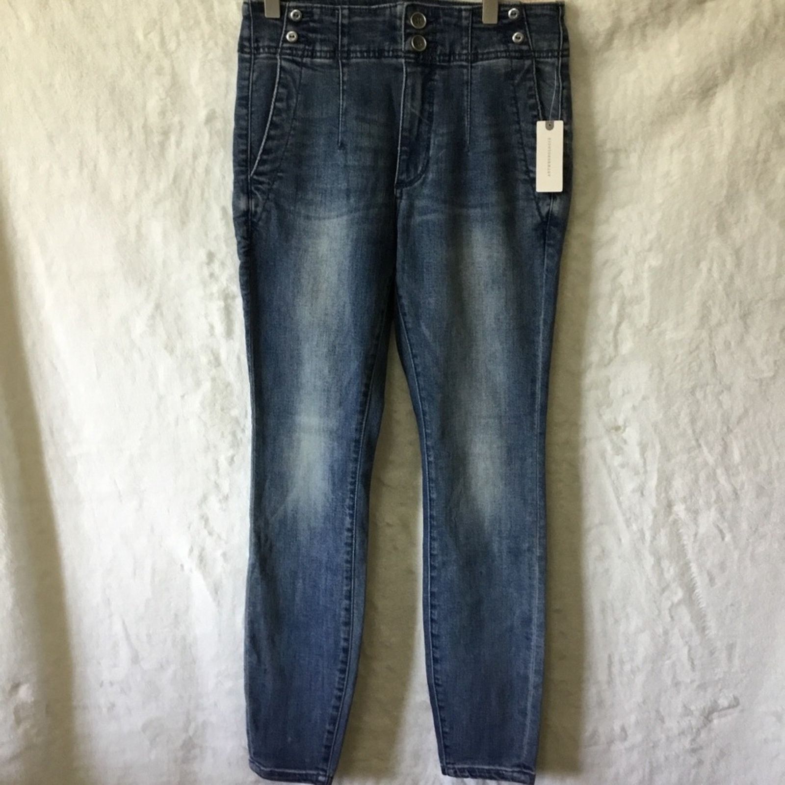 Anthropologie Anthropologie Pilcro Blue High-rise Skinny Jeans Size 28" / US 6 / IT 42 - 1 Thumbnail