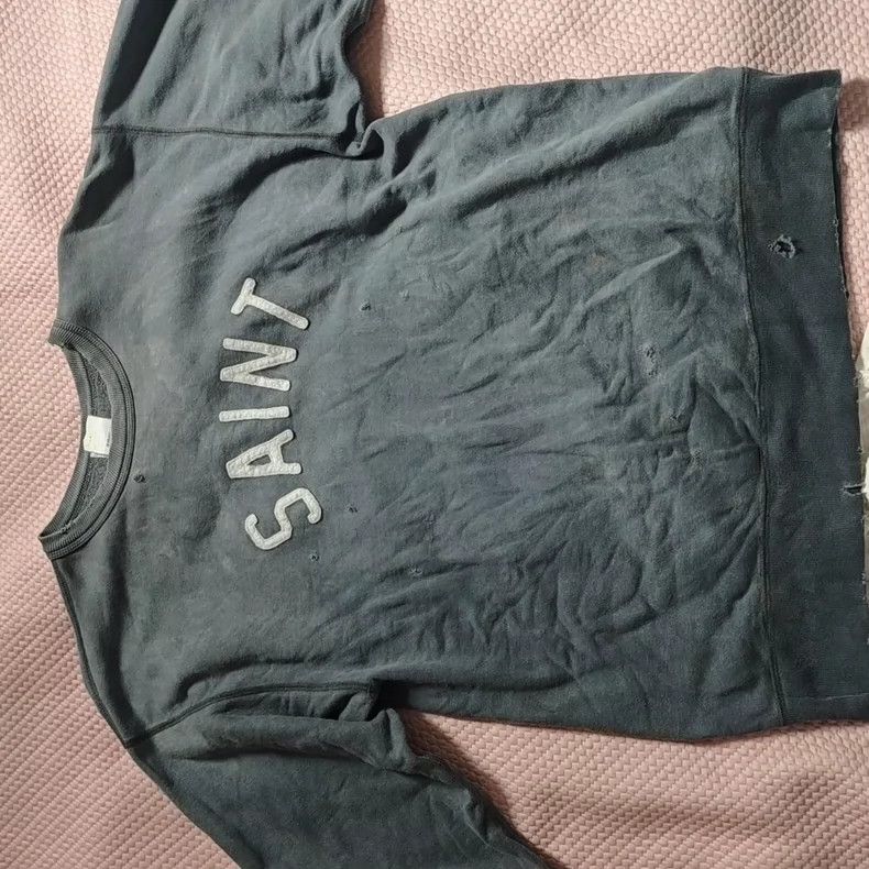 Saint Michael Saint Michael Grey letter used hoodie Size US L / EU 52-54 / 3 - 2 Thumbnail