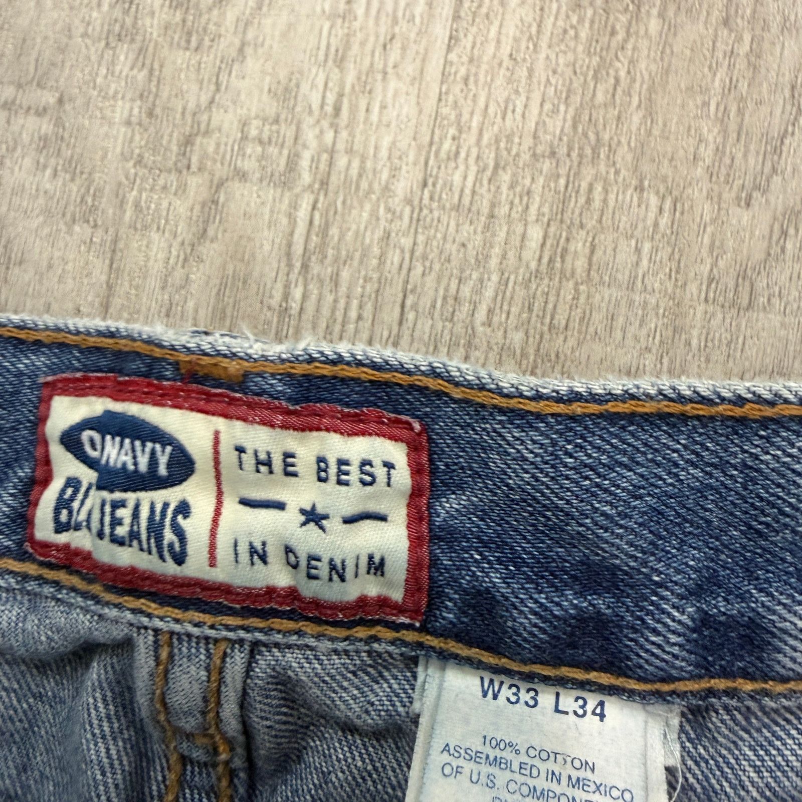 Old Navy Vintage Old Navy Blue Jeans Men's 33x34 y2k 10" Leg Opening Size US 33 - 5 Thumbnail