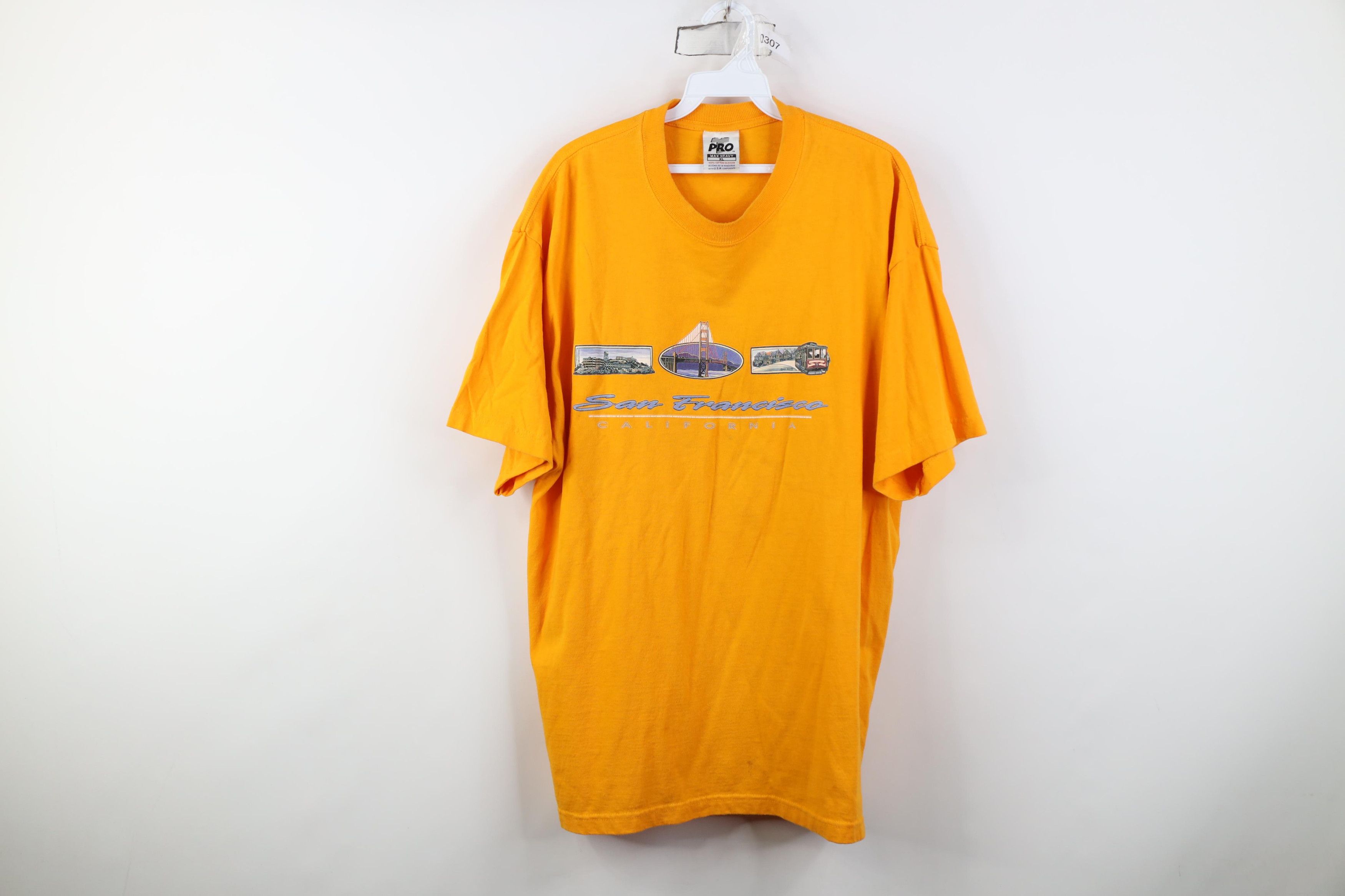 Vintage Vintage 90s Y2K Streetwear California T-Shirt Yellow Size US XL / EU 56 / 4 - 1 Thumbnail