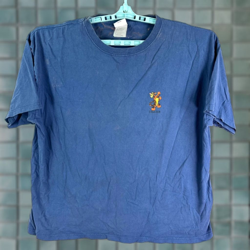 Vintage VINTAGE Disney Tigger T-Shirt Adult 2XL Blue Graphic Print 90s Cartoon USA Mens Size US XXL / EU 58 / 5 - 1 Thumbnail