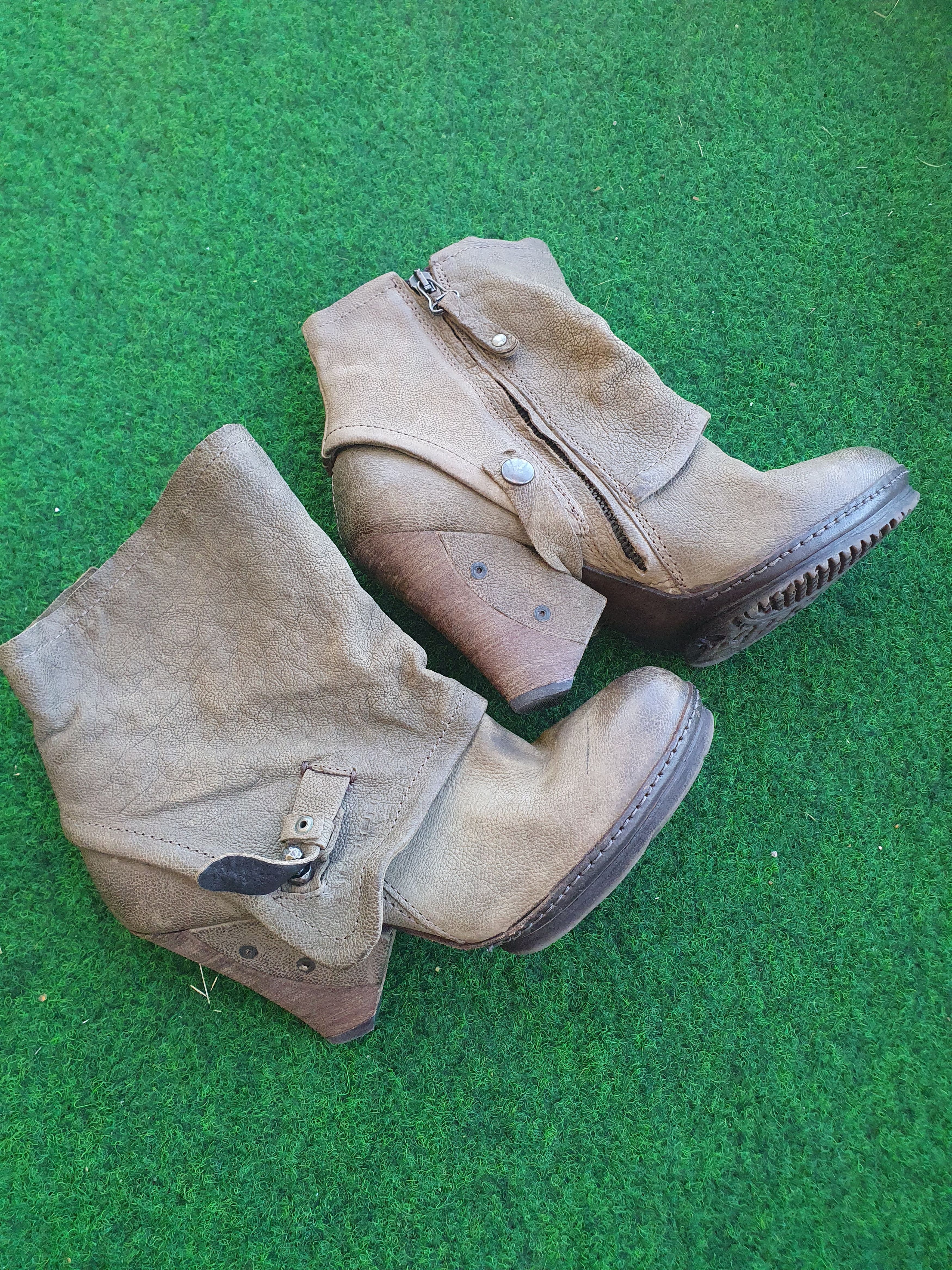 A.S.98 Airstep Leather Ankle Straps Boots sz 40 Size US 10 / IT 40 - 1 Thumbnail
