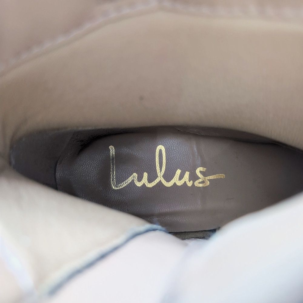 Lulus Lulu's Elegant Sz 6 Tan Fabric Suede Boots Booties Size US 6 / IT 36 - 8 Thumbnail