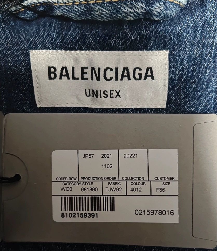Balenciaga Balenciaga 22fw Padded Washed Cotton Denim Ja2412-Nextarrow Size XS / US 0-2 / IT 36-38 - 4 Thumbnail