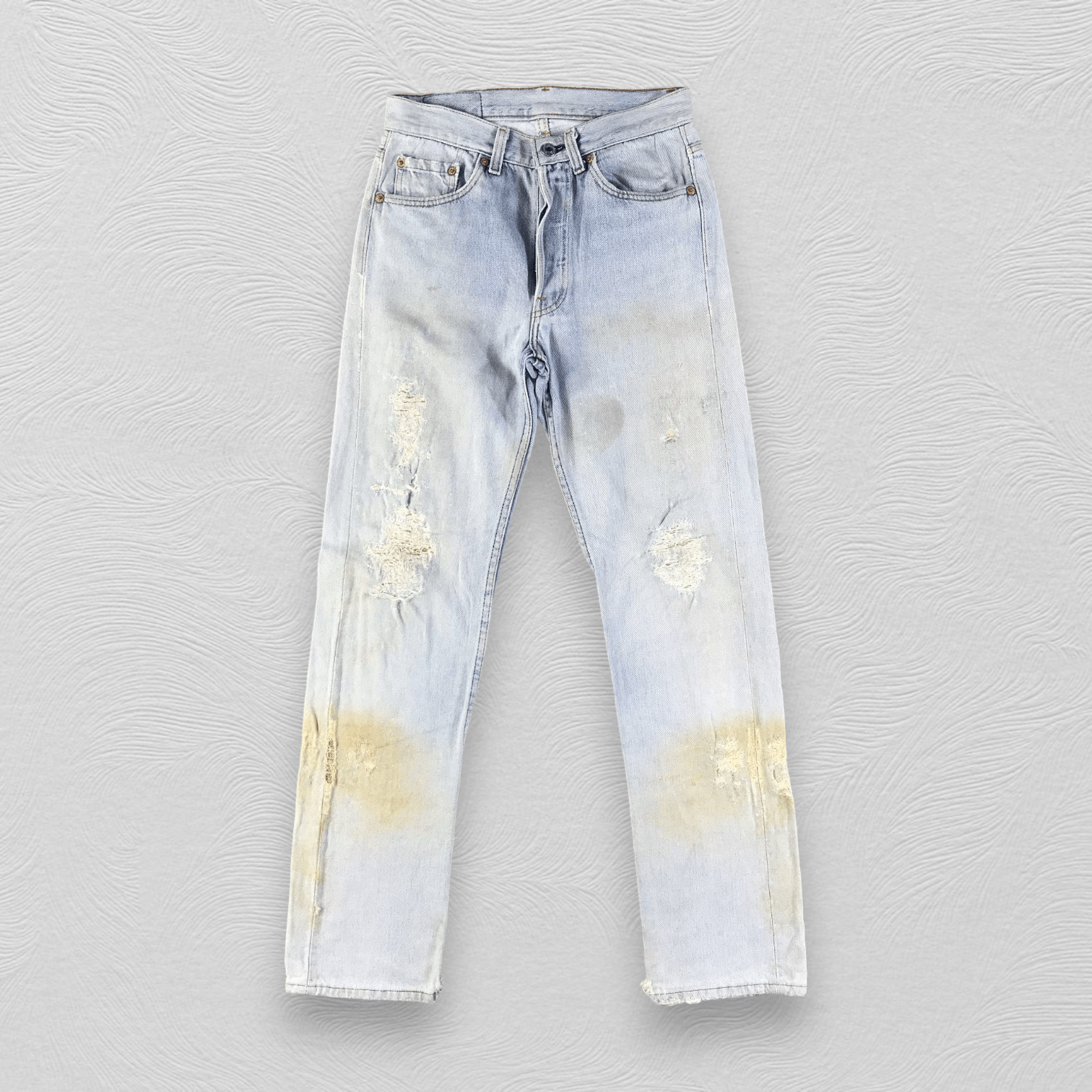 image of Vintage Levis 501 Jeans Dirty Wash Distressed Denim Kj1737 in Blue, Men's (Size 27)