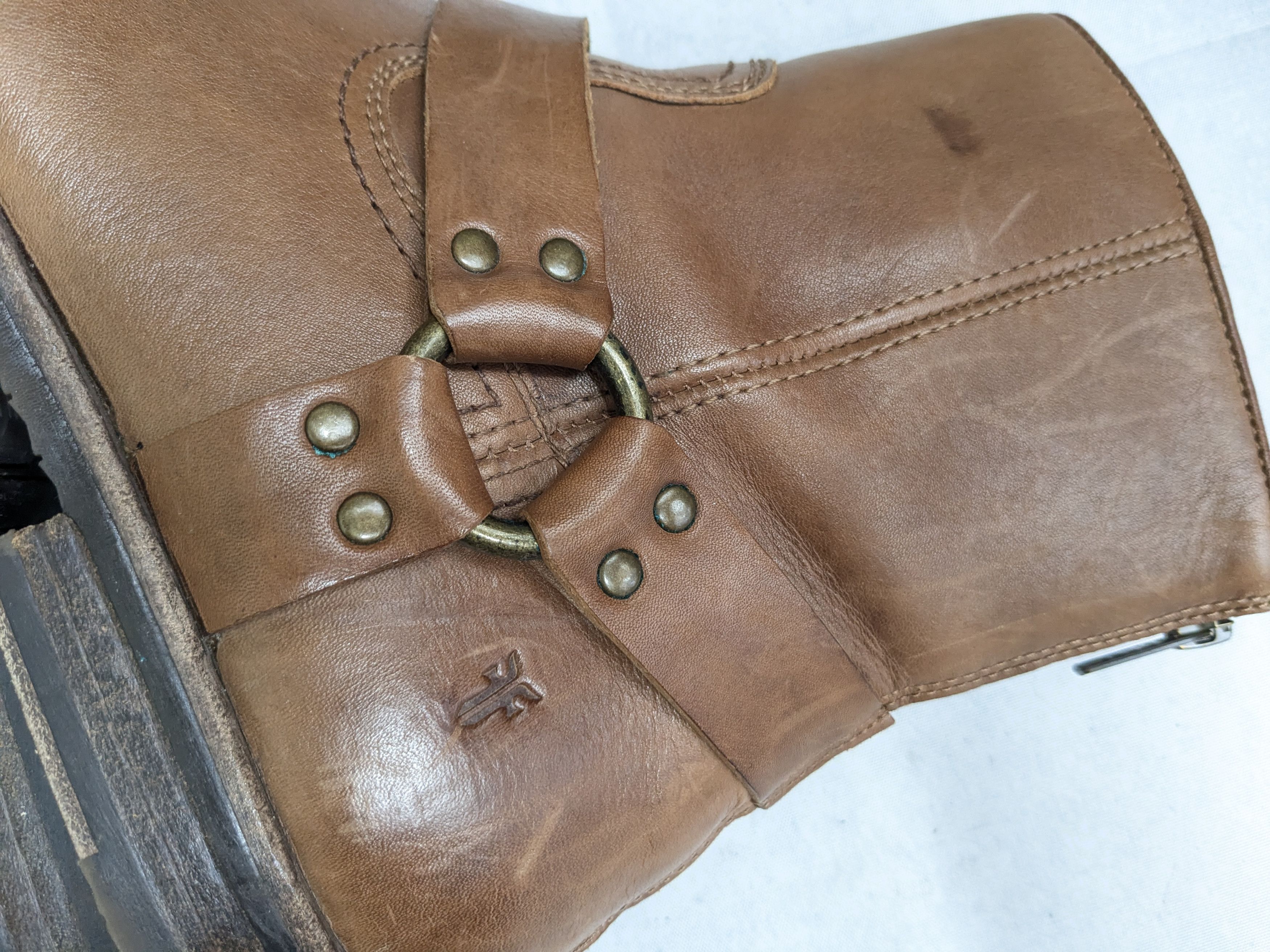 Frye Frye Harness Boots Brown 10.5 Leather Buckle Strap Size US 10.5 / EU 43-44 - 9 Thumbnail