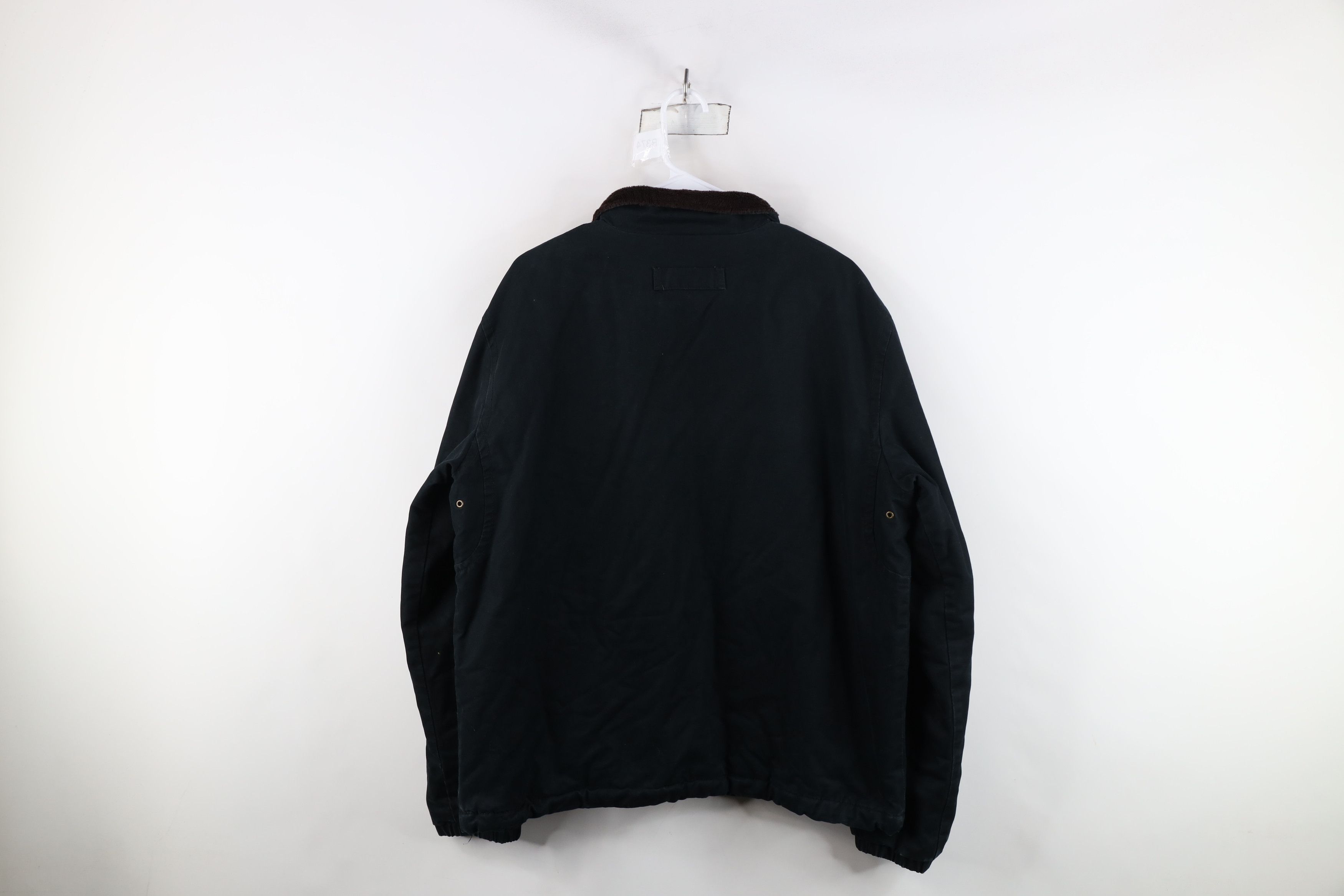 Tommy Hilfiger × Vintage Vintage Tommy Hilfiger Fleece Lined Canvas Jacket Black Size US L / EU 52-54 / 3 - 15 Thumbnail