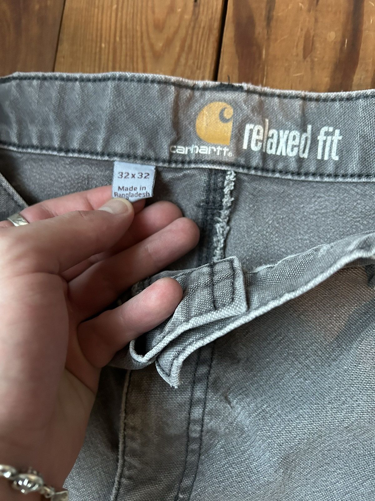 Carhartt × Vintage Vintage 90s Y2K Carhartt Grey Double Knee Pants Size US 30 / EU 46 - 2 Thumbnail