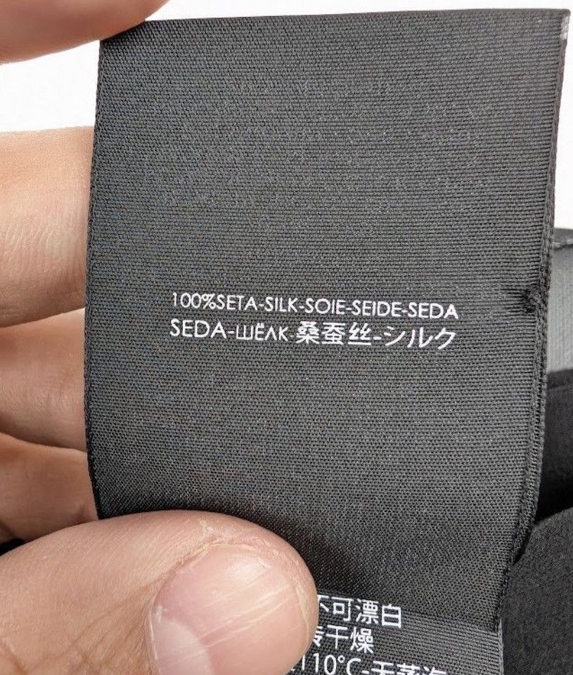 Saint Laurent Paris o1bca1st0525 Size:OS/Double Lavalliere Tie in Black Size ONE SIZE - 7 Thumbnail