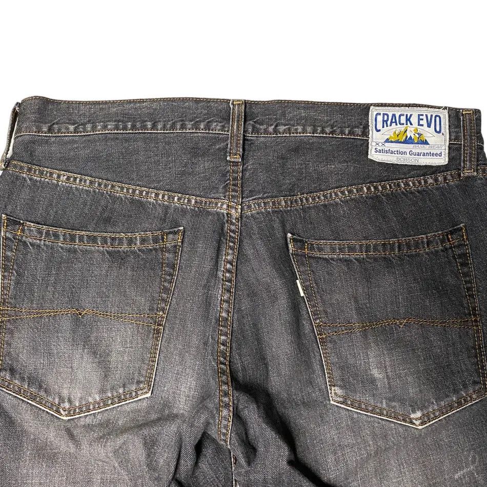 Japanese Brand 2000's CrackEvo Flared Seawash Straight Cut Denim Size US 34 / EU 50 - 10 Thumbnail