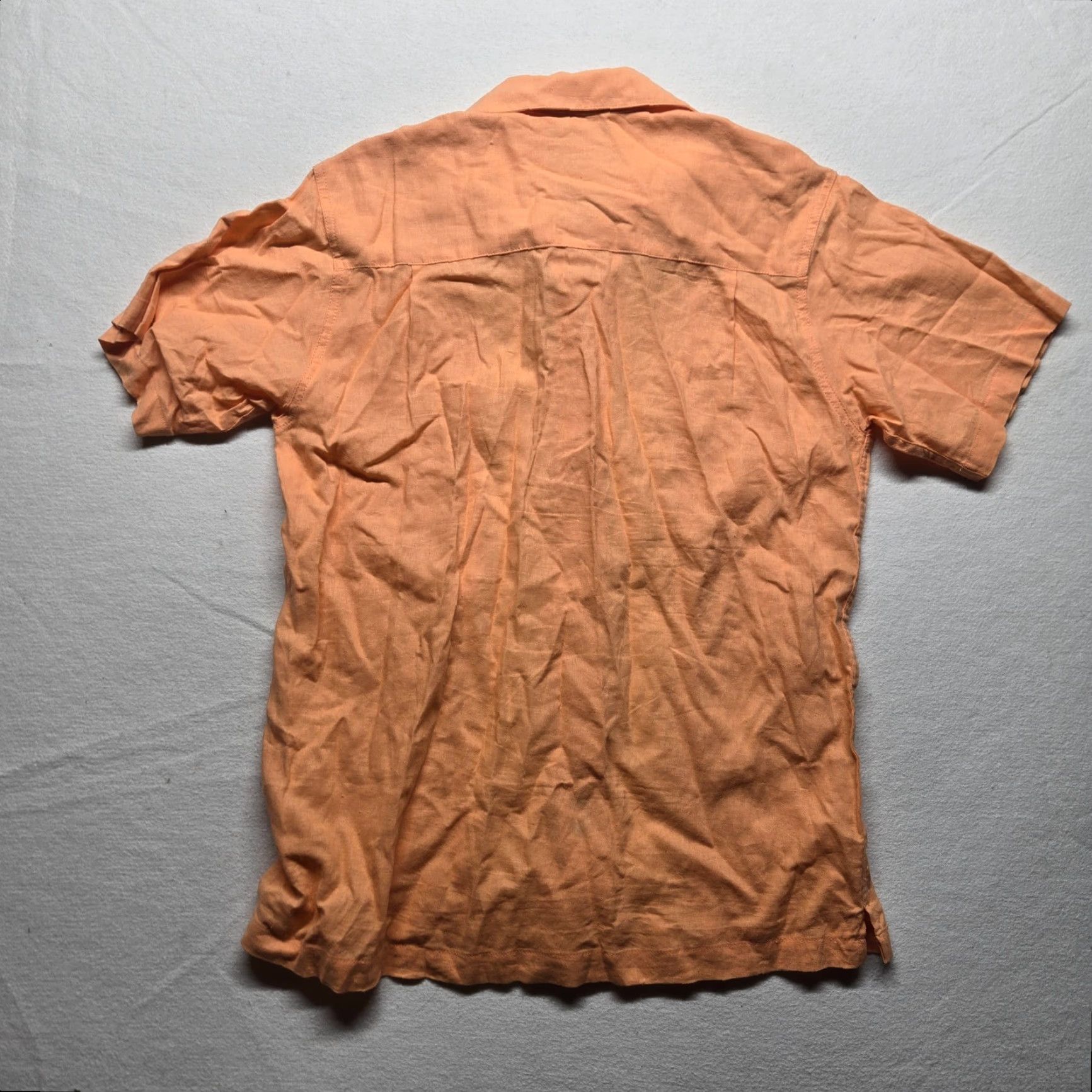 Vintage Saddlebred Shirt Short Sleeve Button-Up Adult Men's Size M Orange Front Button-Down Casual 90s? Size US M / EU 48-50 / 2 - 7 Thumbnail
