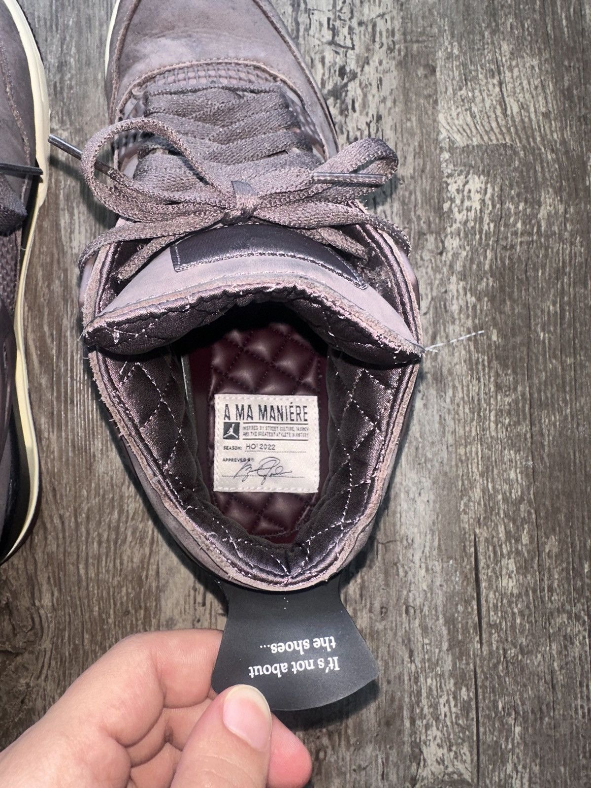 A Ma Maniere × Jordan Brand × Nike A Ma Maniere x Air Jordan 4 Retro Violet Ore M US8 / W US9.5 Size US 8 / EU 41 - 6 Thumbnail