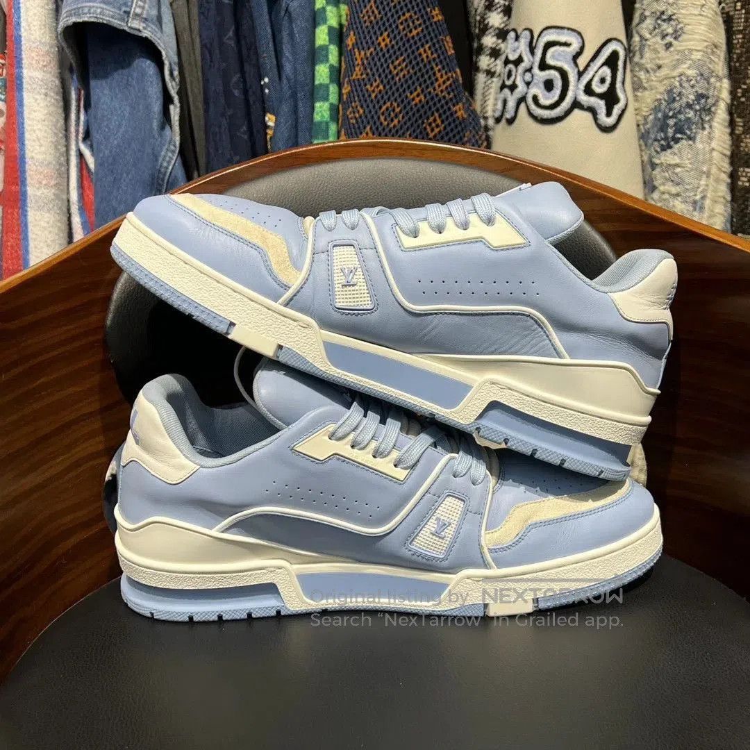 Louis Vuitton Blue Low-Top Sneakers Size 8.5. Size US 8.5 / EU 41-42 - 7 Thumbnail