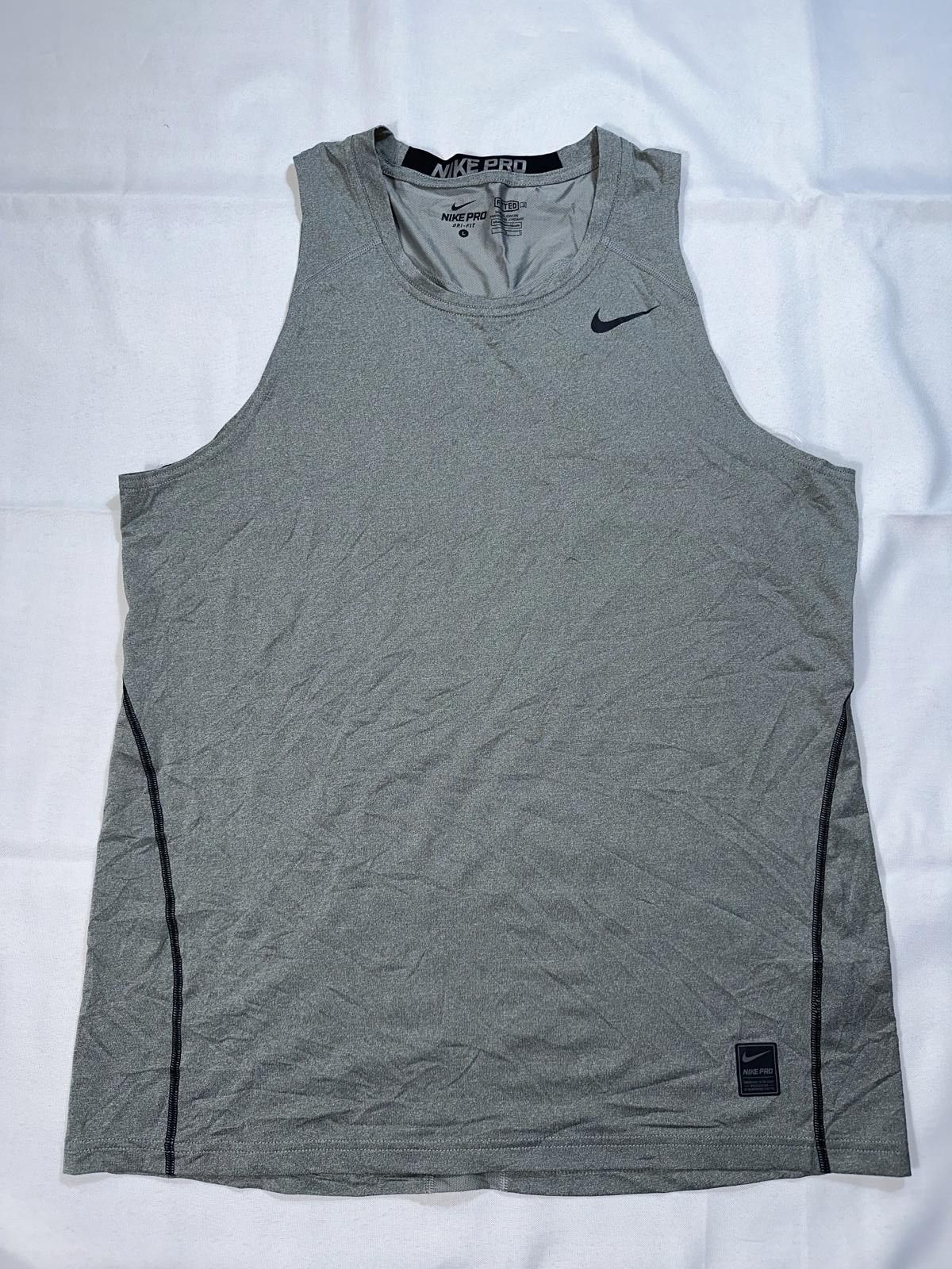 Nike Nike Men’s Dri-Fit Fitted Sleeveless Training Grey Tank Top Size US L / EU 52-54 / 3 - 1 Thumbnail