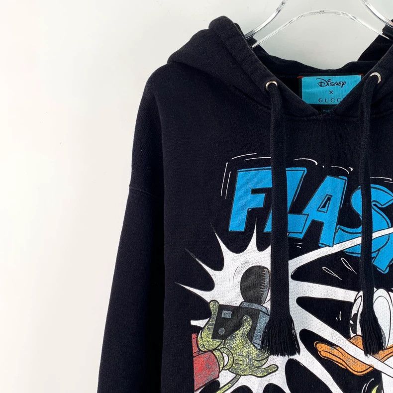 Gucci Gucci Black Donald Duck letter print cotton hooded drawstr Size US M / EU 48-50 / 2 - 3 Thumbnail