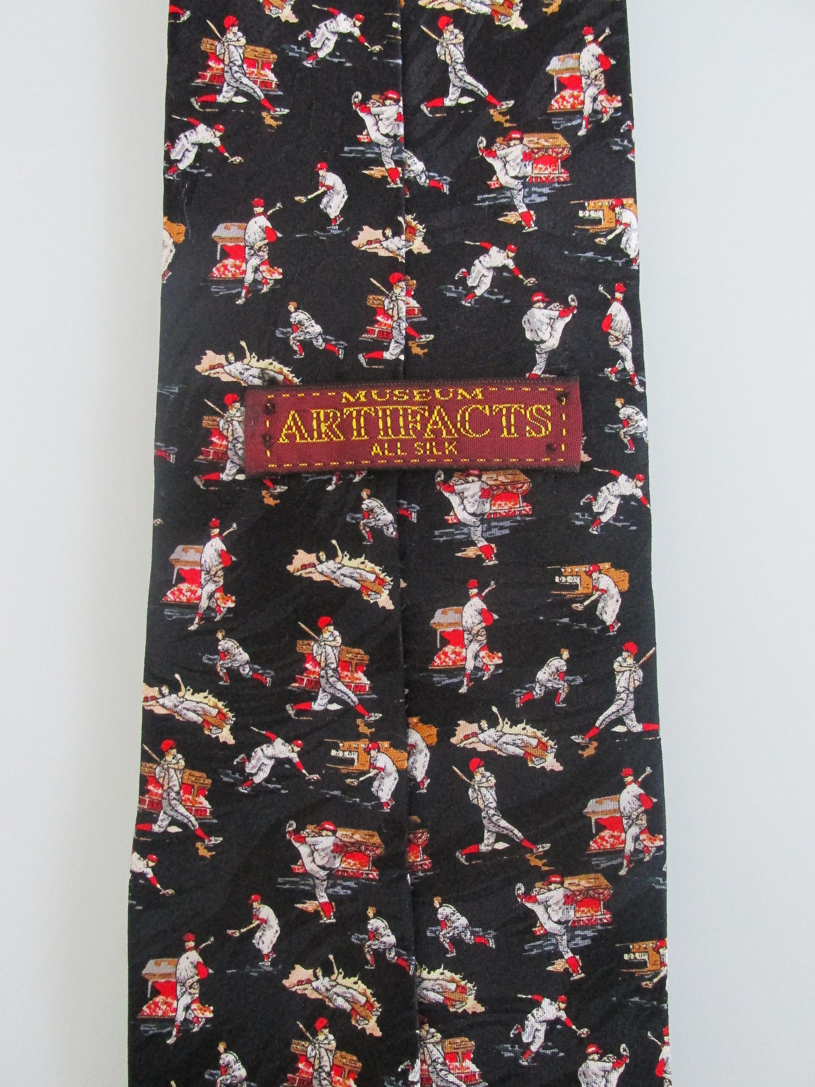 Other Museum Artifacts "Baseballs" Men's Silk Tie Size ONE SIZE - 4 Thumbnail