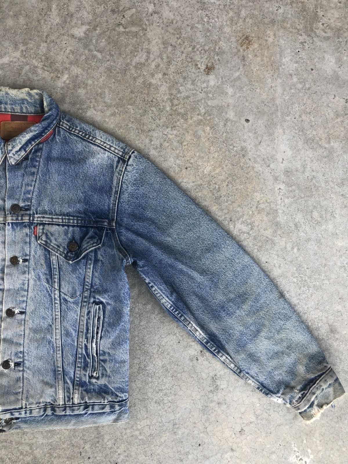 Levi's Vintage 80s Levi’s Blanket Lined Denim Jacket Distressed Size US M / EU 48-50 / 2 - 6 Thumbnail