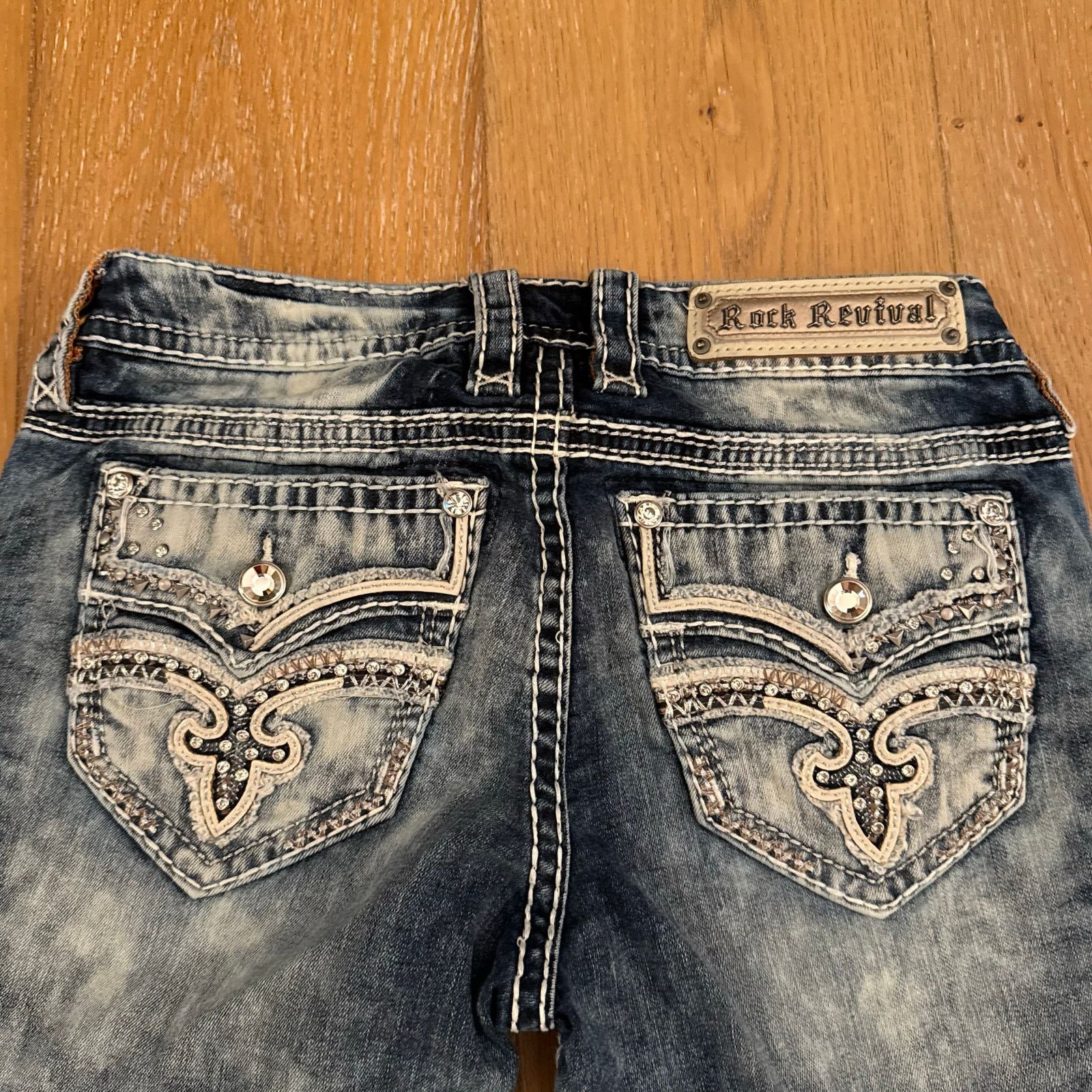 Rock Revival Rock Revival Y2K Bling “Raven” Straight Leg Jeans Size 28 Size US 28 / EU 44 - 1 Thumbnail