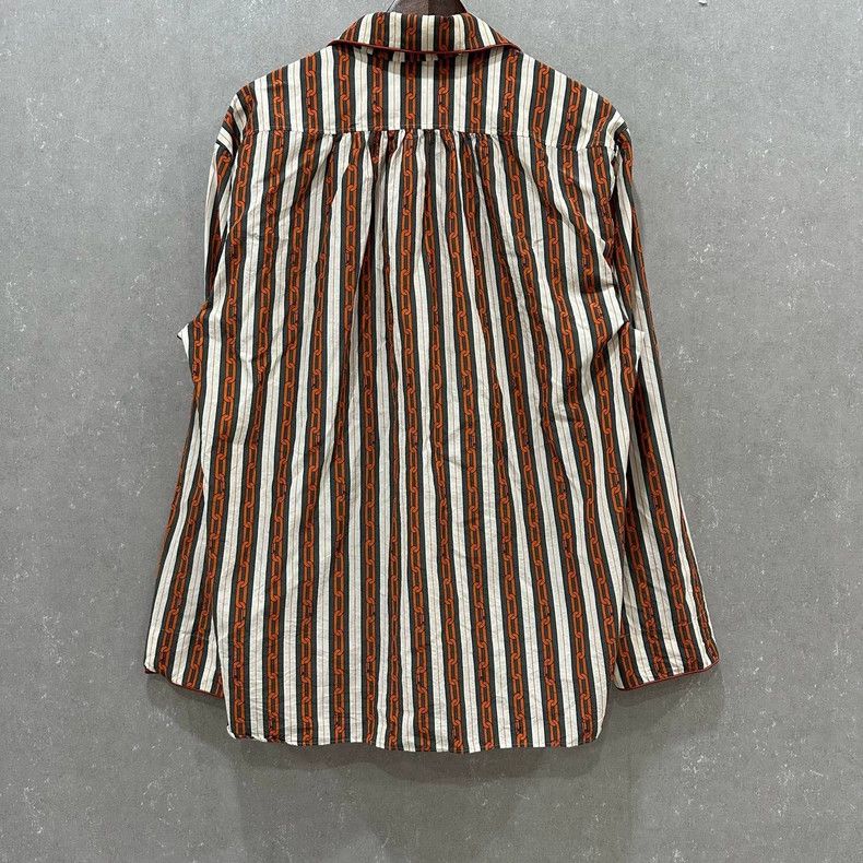Louis Vuitton Louis Vuitton Chain Stripe Full Print Shirt 2505-Nextarrow Size US M / EU 48-50 / 2 - 2 Thumbnail