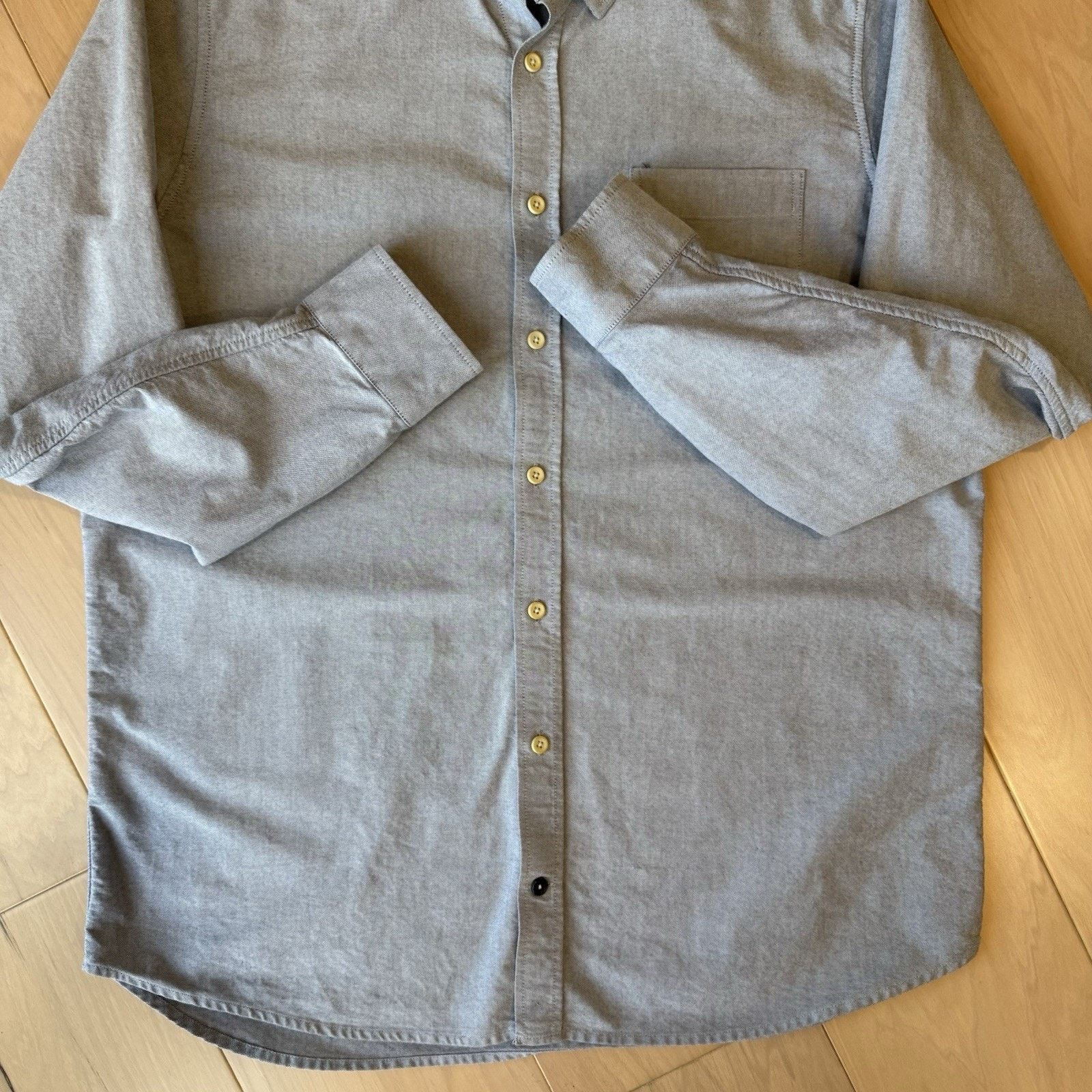 Taylor Stitch Taylor Stitch The Jack Shirt 46 Gray Solid Cotton Oxford Size US XL / EU 56 / 4 - 6 Thumbnail