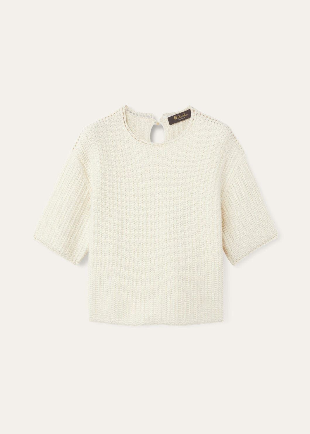 o1w1db10825 FAO2912 Fervento Crewneck Sweater in White