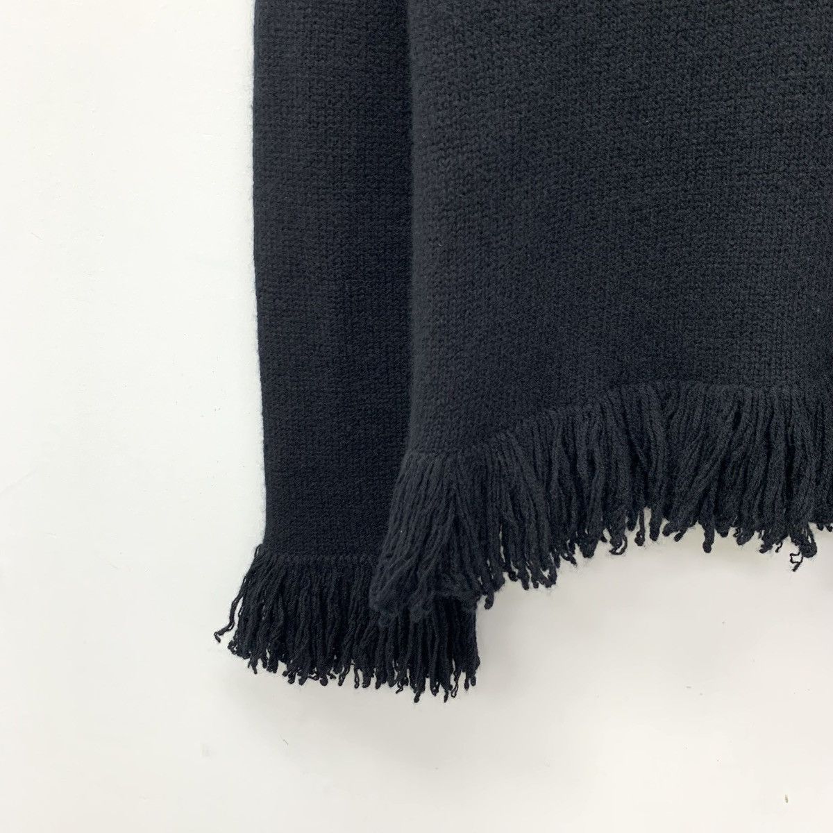 Dior Dior Black Cashmere Fringed Knit Sweater Size M / US 6-8 / IT 42-44 - 4 Thumbnail