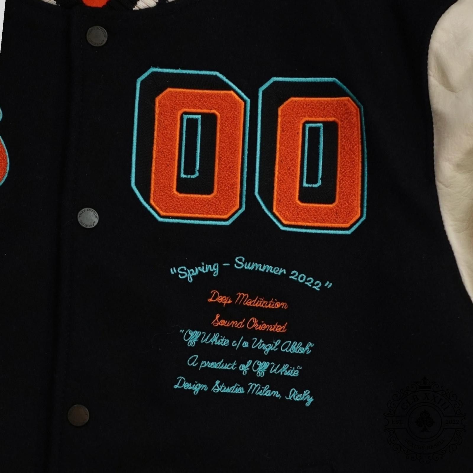Off-White Off White Alien SS22 Varsity Jacket in Black/Orange Size US XL / EU 56 / 4 - 2 Thumbnail