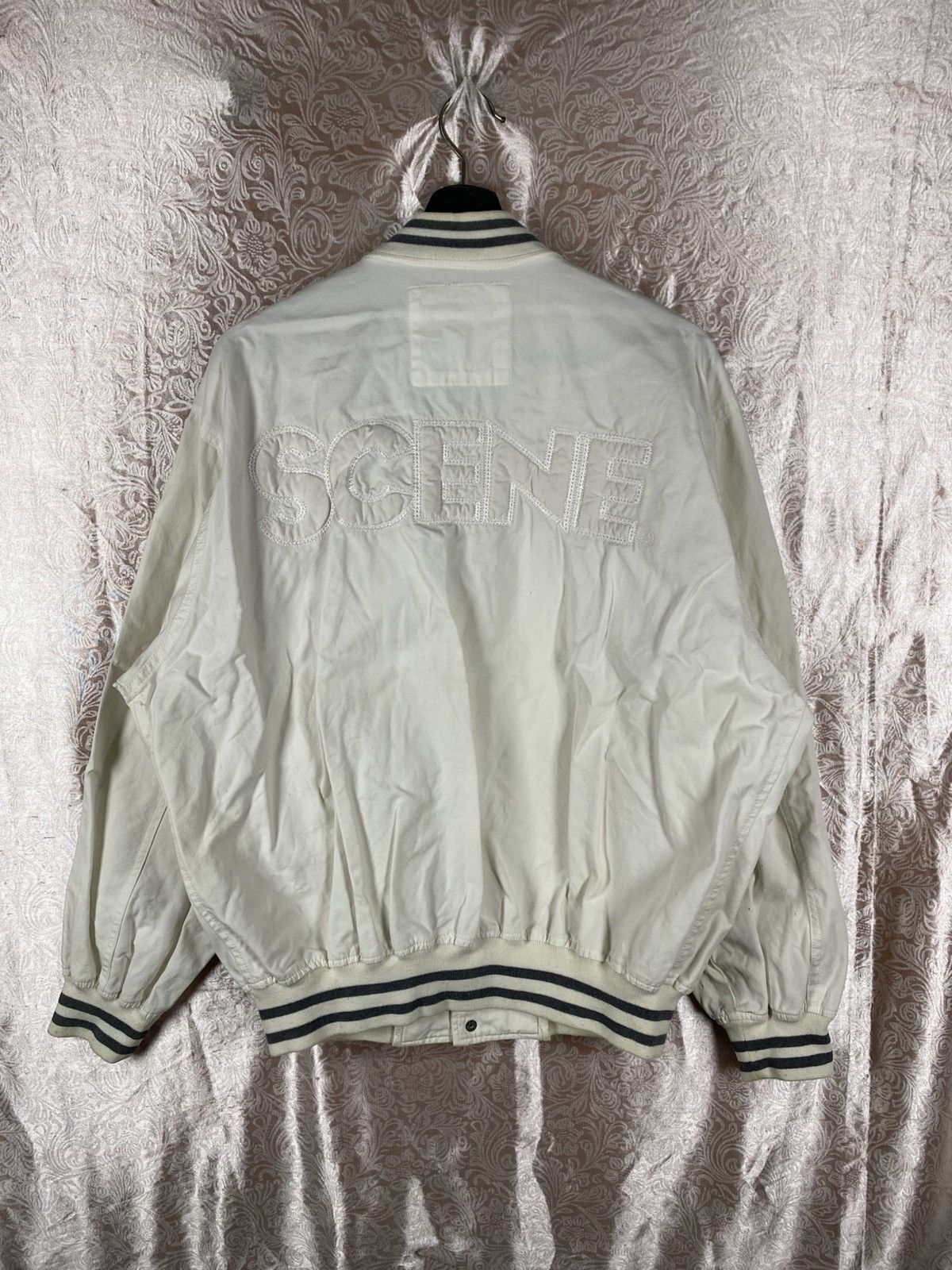 Vintage Vintage Varsity “SCENE” Embroidery Snap Button Retro Bomber Size US L / EU 52-54 / 3 - 8 Thumbnail