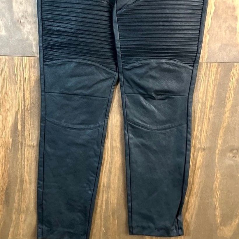 Good American Good American Womens Pants Black Faux Leather Moto Leggings Stretch Small Size 28" / US 6 / IT 42 - 3 Thumbnail