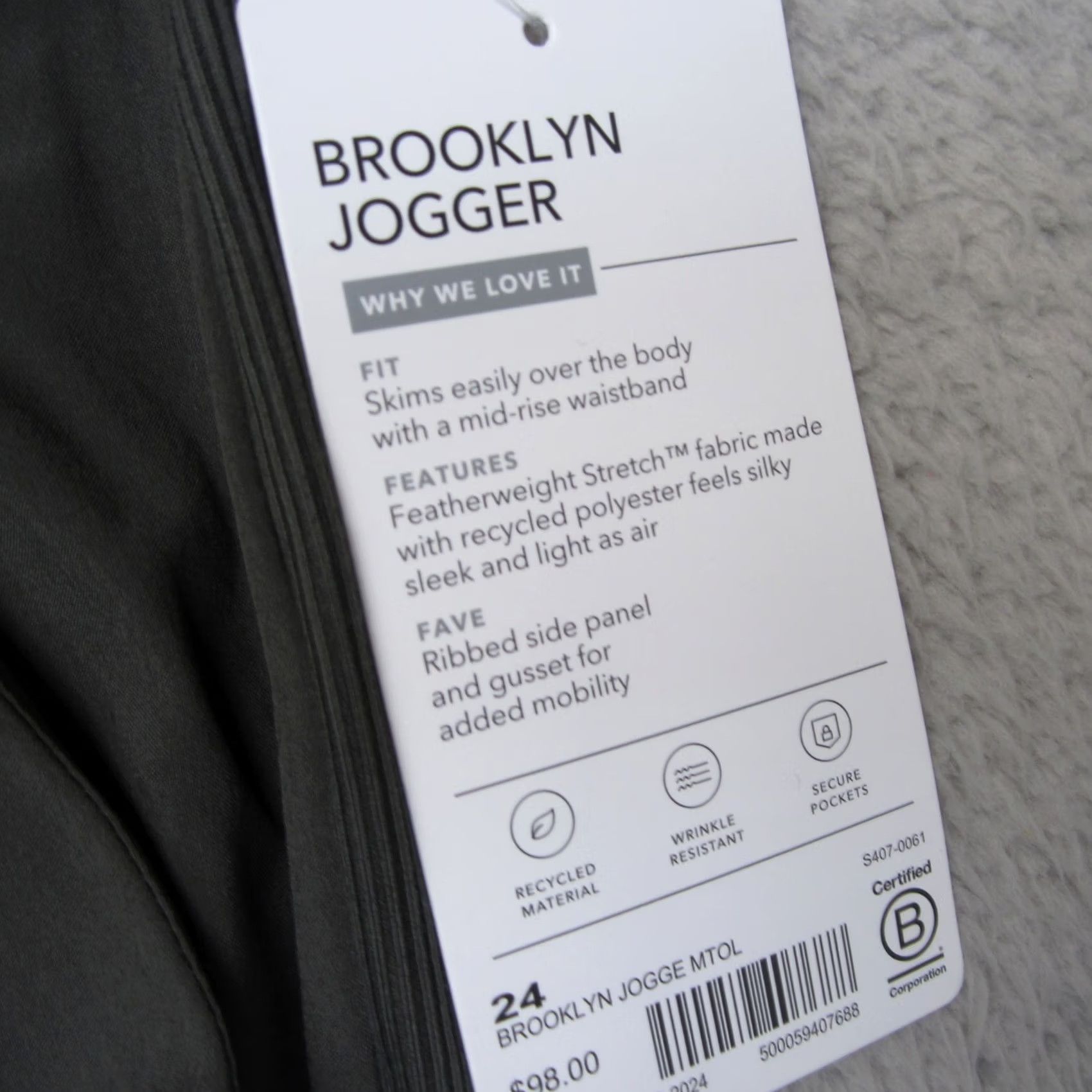 Athleta Athleta Brooklyn Jogger Womens 24 Green Performance Lightweight Casual Pants Size 30" / US 8 / IT 44 - 4 Thumbnail