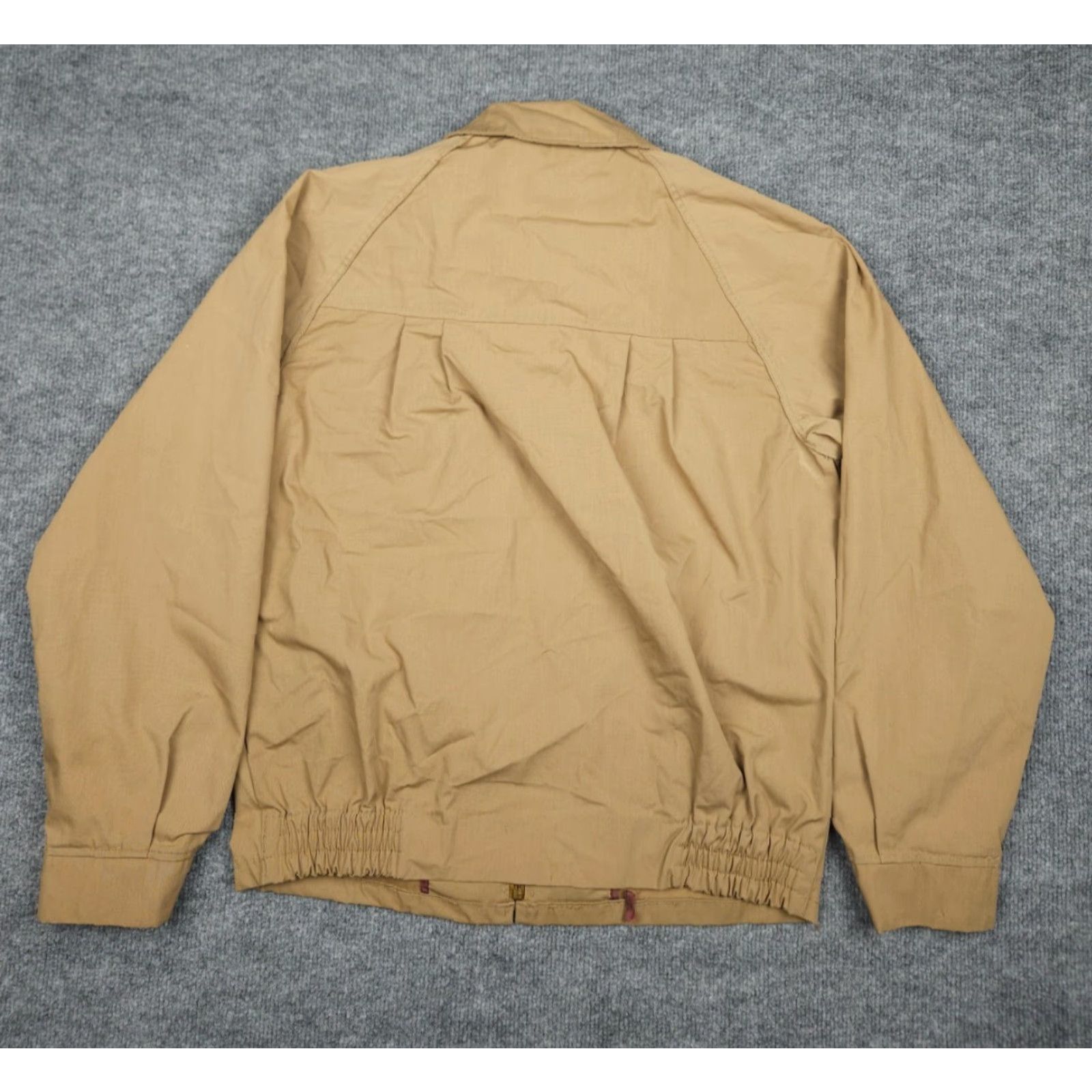 Vintage VINTAGE Montgomery Ward Poplin Jacket Men's Small Beige Zip Bomber USA Size US M / EU 48-50 / 2 - 2 Thumbnail