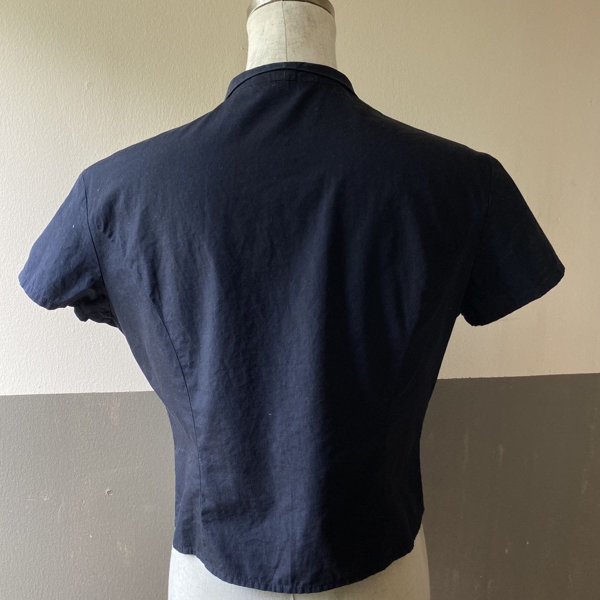 Paul Smith Paul Smith Navy Short Sleeve Button-Up Blouse Size M / US 6-8 / IT 42-44 - 6 Thumbnail