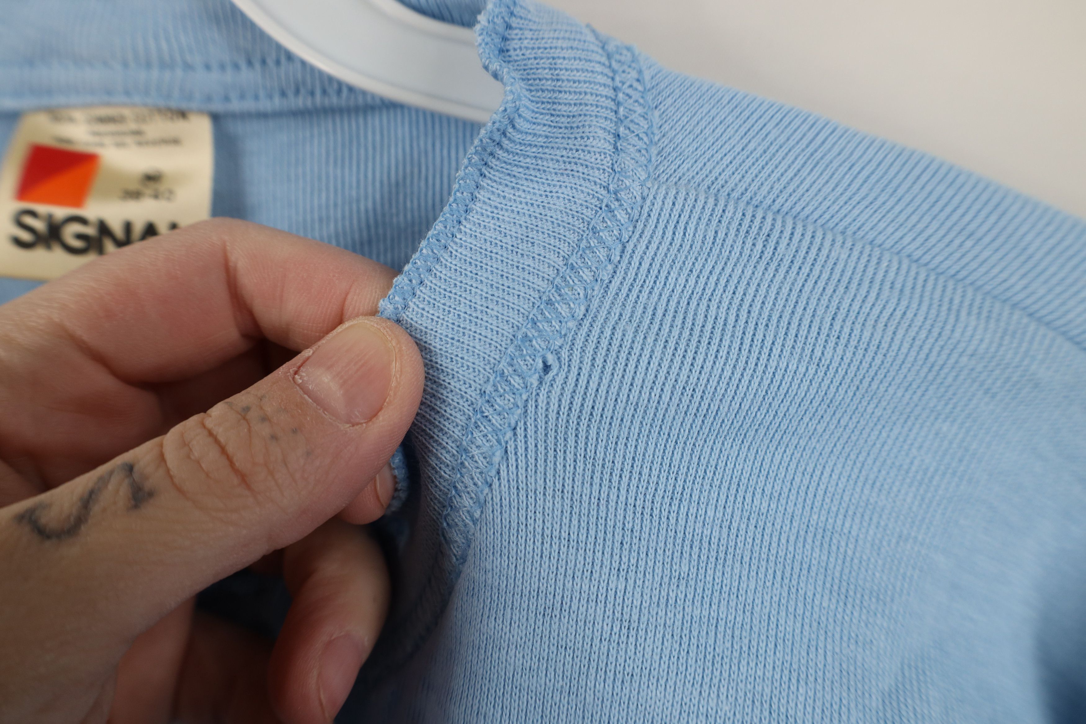 Vintage Vintage 80s 90s Streetwear Ribbed Knit Henley T-Shirt USA Size US M / EU 48-50 / 2 - 5 Thumbnail