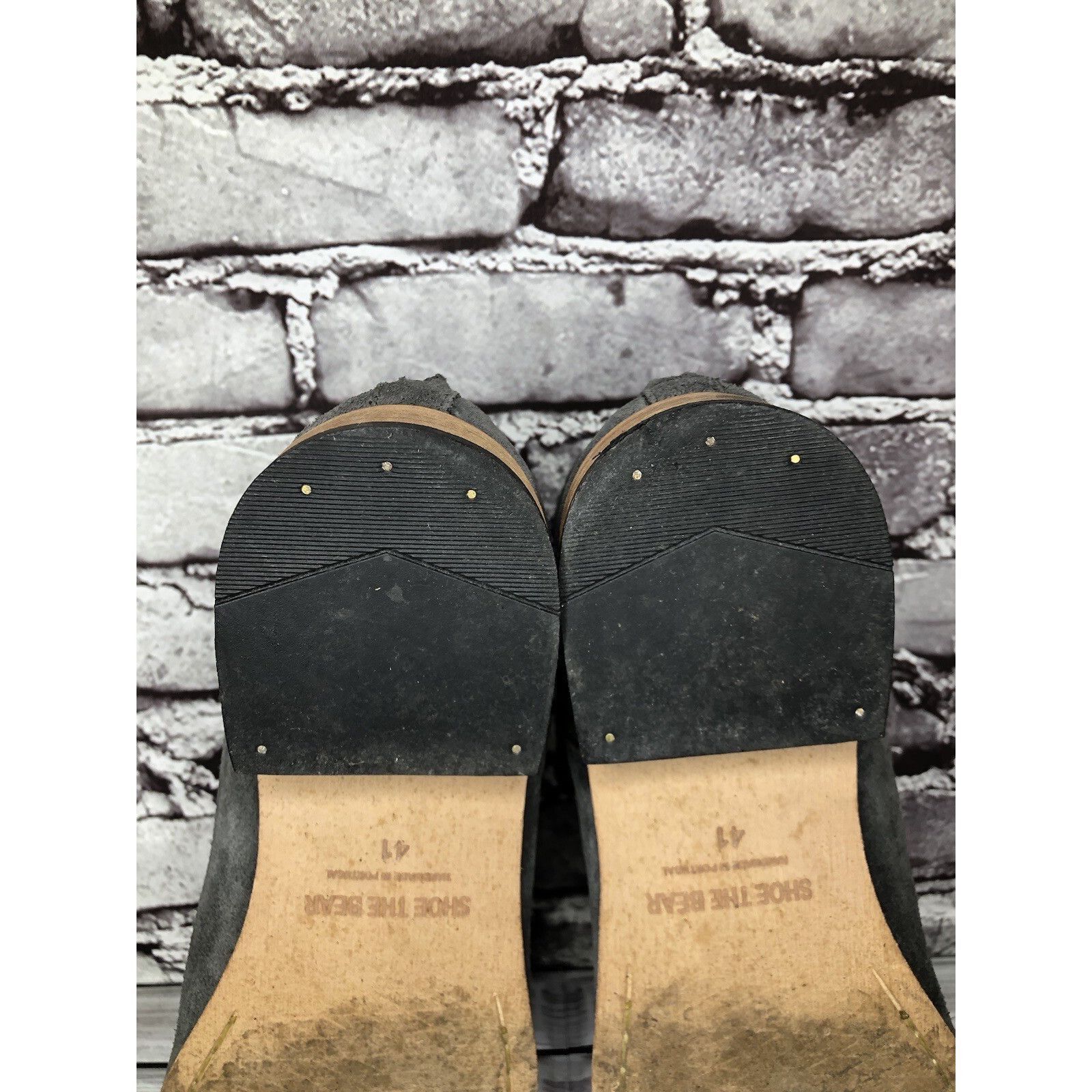 Shoe The Bear Shoe The Bear Dark Grey Suede Casual Back Zip Heel Boots Wom Size US 10.5 / IT 40.5 - 8 Thumbnail