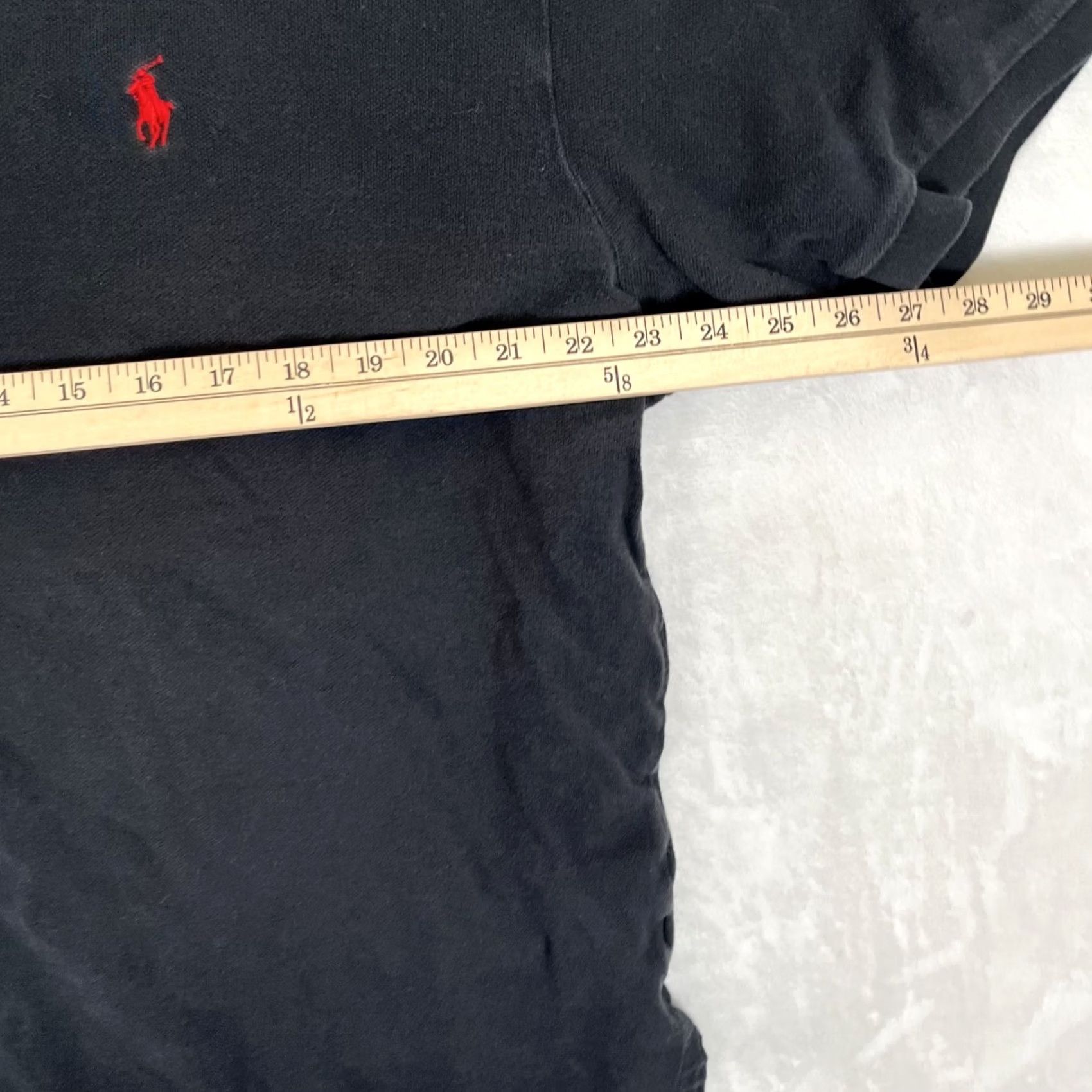 Polo Ralph Lauren VINTAGE Polo Ralph Lauren Polo Shirt Mens XL Black Red Pony Logo Faded Slimming All Seasons Short Sleeve Machine Washable Size US XL / EU 56 / 4 - 4 Thumbnail