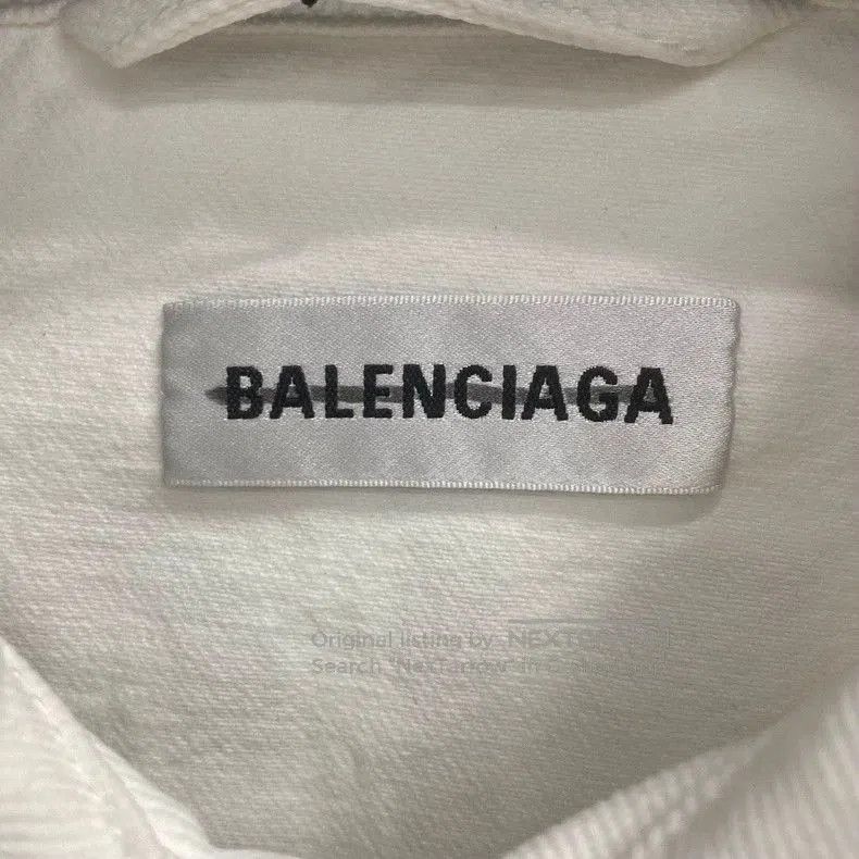 Balenciaga Balenciaga White Logo Denim Jacket. Size US S / EU 44-46 / 1 - 3 Thumbnail