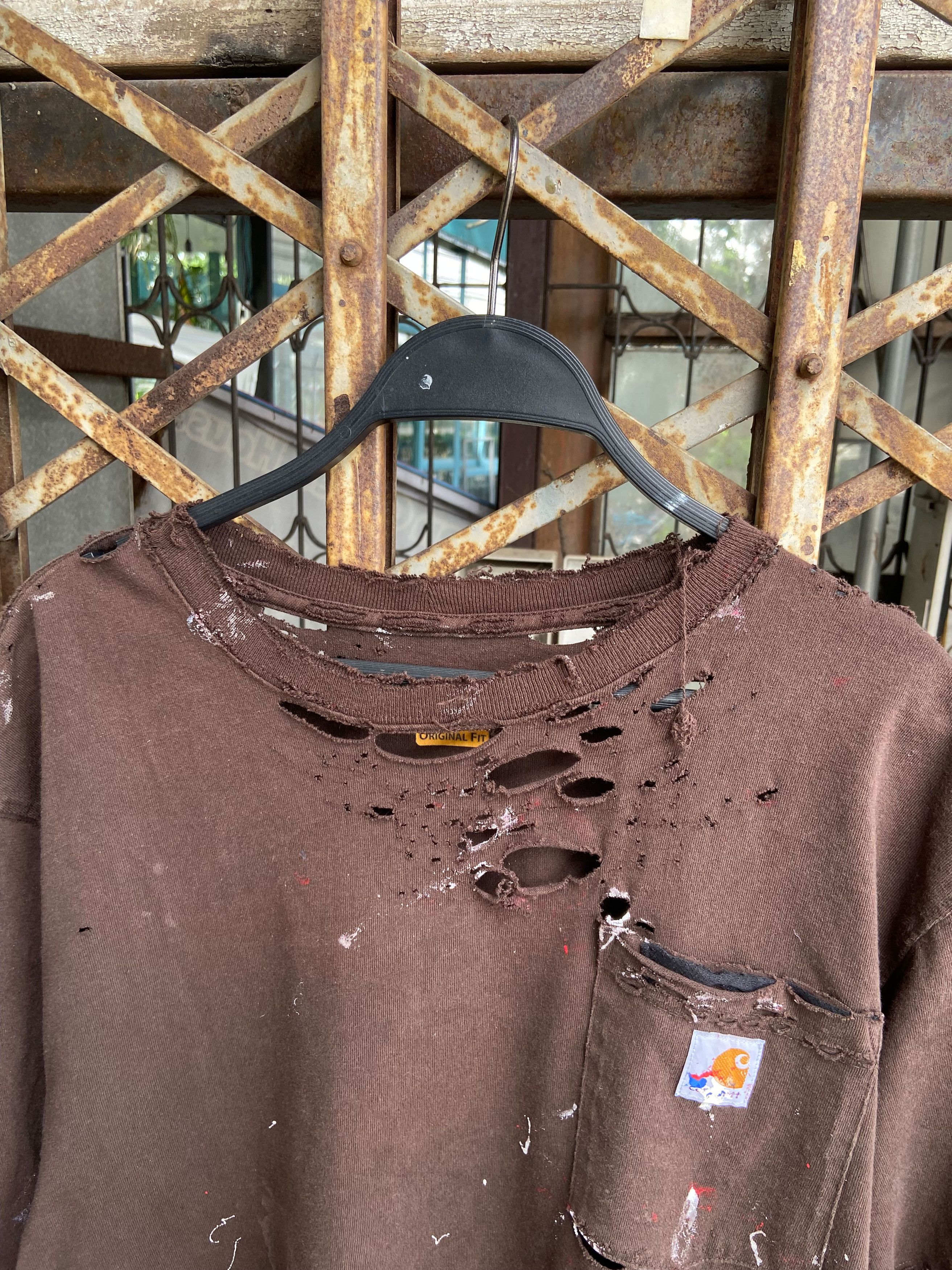 Carhartt × Vintage Carhartt T-Shirt Thrashed Distressed Pocket Size US M / EU 48-50 / 2 - 7 Thumbnail
