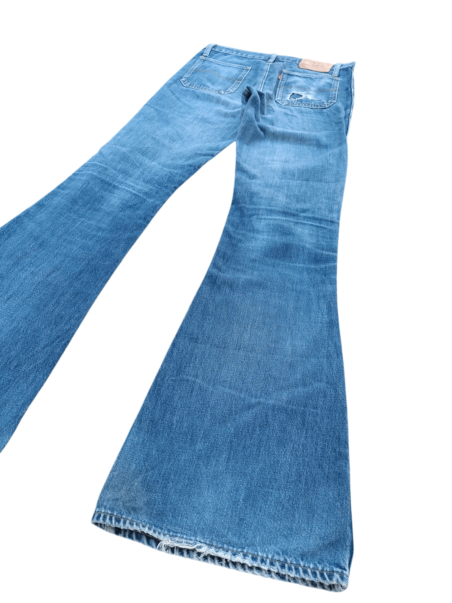 Big John × Levi's × Vintage Vintage 80s Big John Super Flared Stacked Bush Pants Denim Size US 29 - 12 Thumbnail