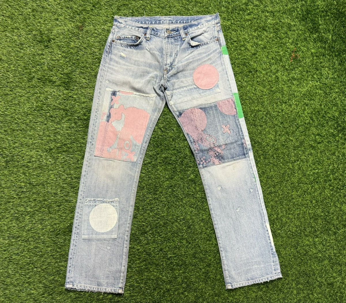 image of Rna Inc - Distress Denim Like Hysteric Glamour in Blue White, Men's (Size 30)