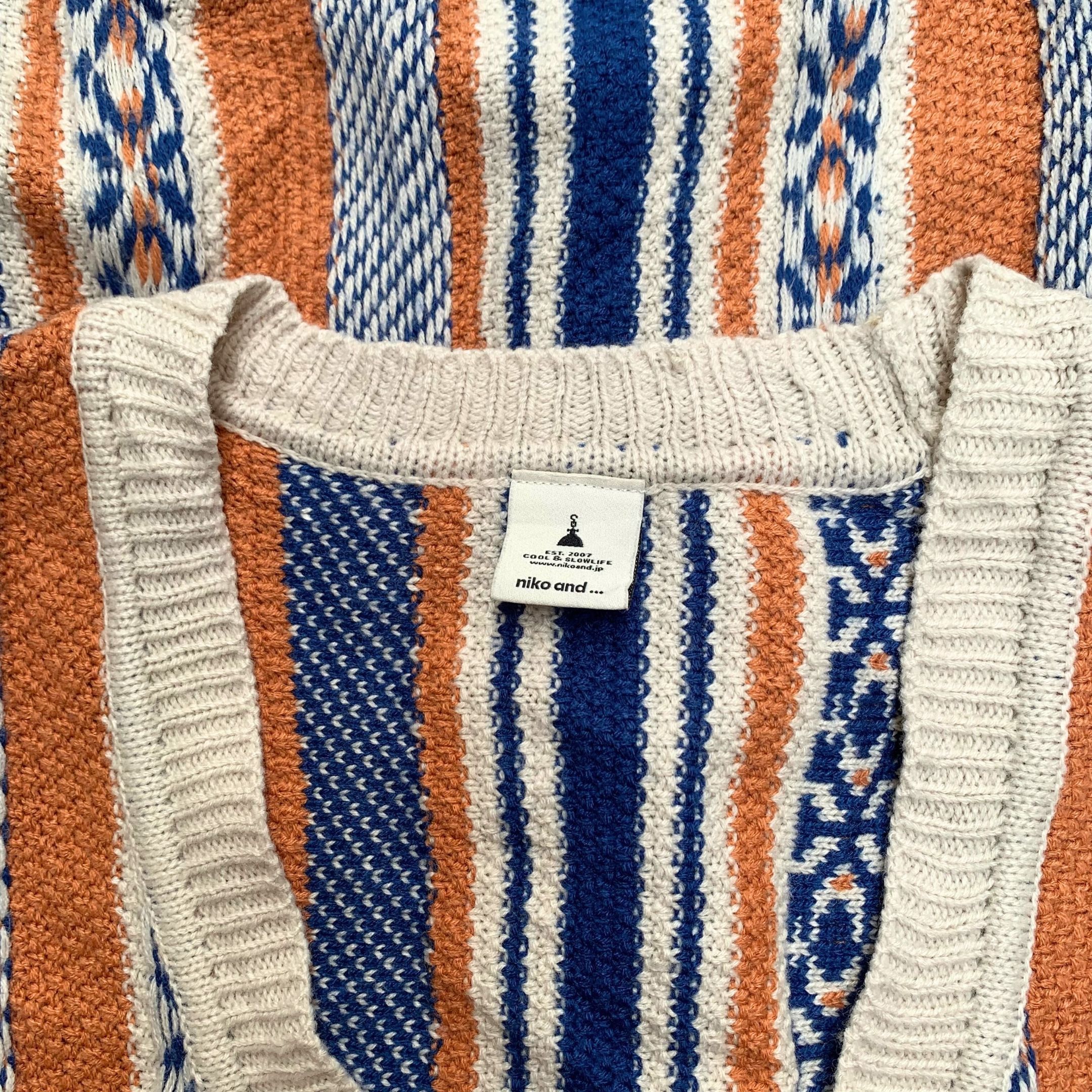 Japanese Brand Niko And.. Japan 2000s Oversize Knit Cardigan Size US L / EU 52-54 / 3 - 4 Thumbnail