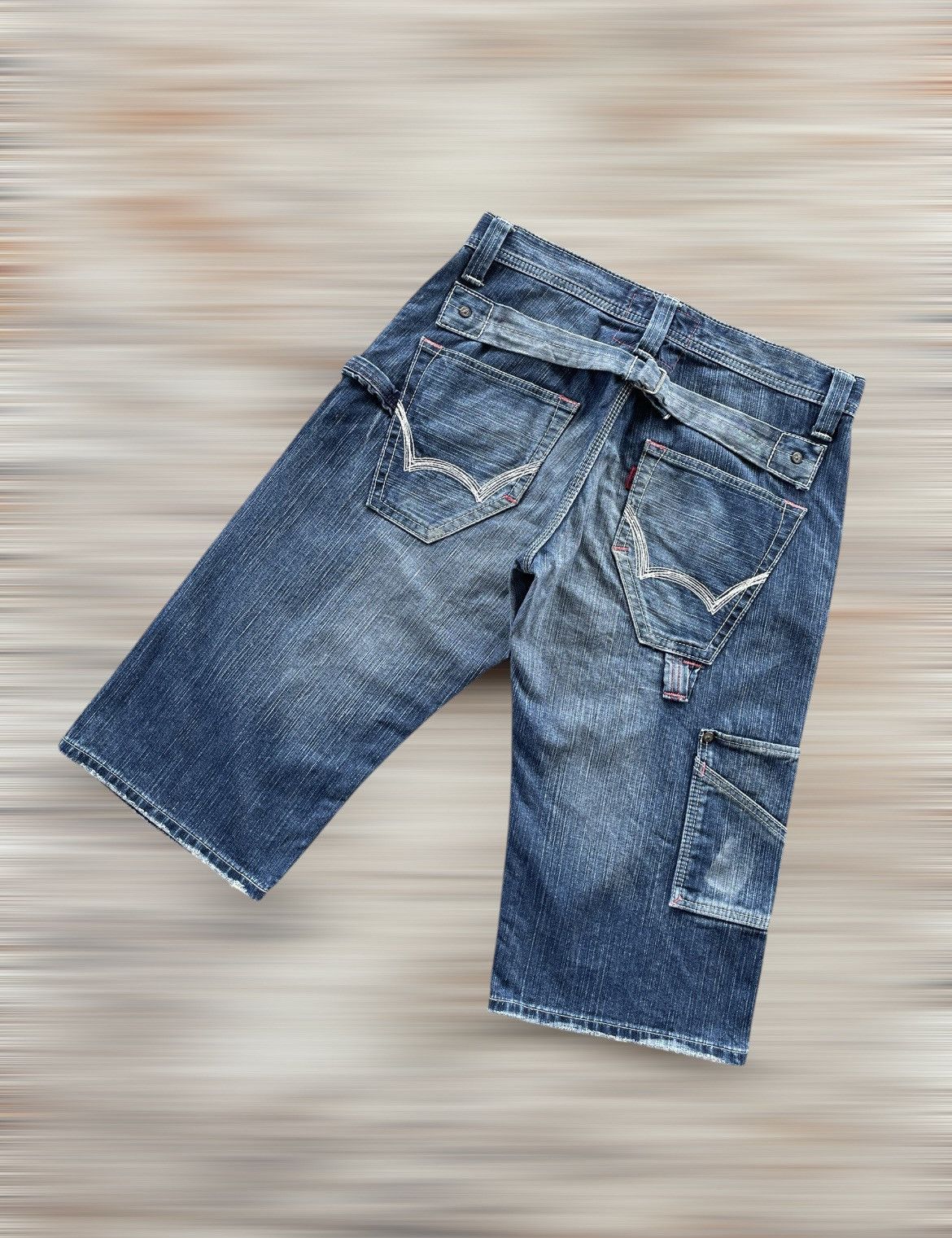 Designer × Edwin × If Six Was Nine EDWIN 503 BLUE TRIP SHORT JEANS Size US 33 - 1 Thumbnail