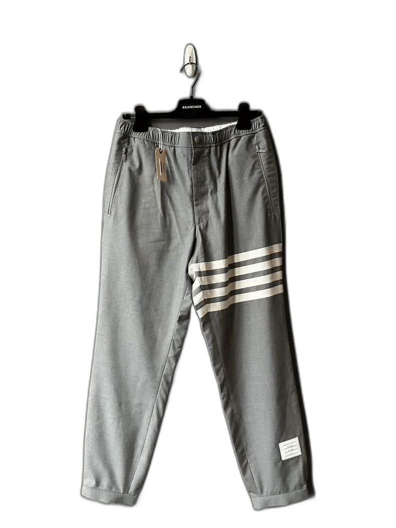 Thom Browne Thom Browne Gray Wool Sports Pants Size US 26 / EU 42 - 1 Thumbnail