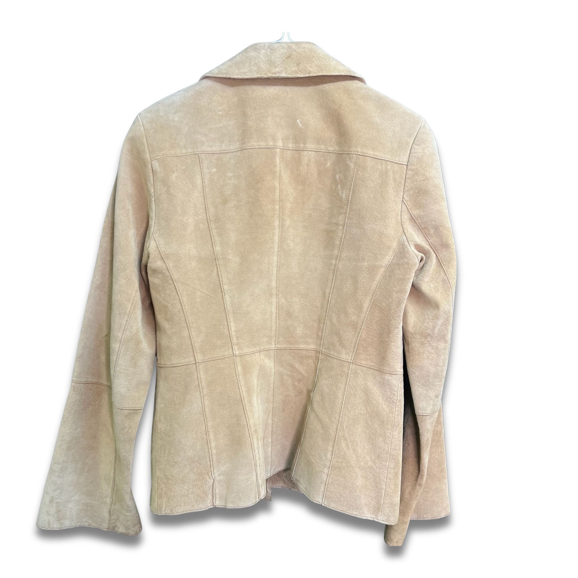 Other Anonymous John Carlisle Tan Suede Button-Up Blazer Jacket Wo Size S / US 4 / IT 40 - 3 Thumbnail